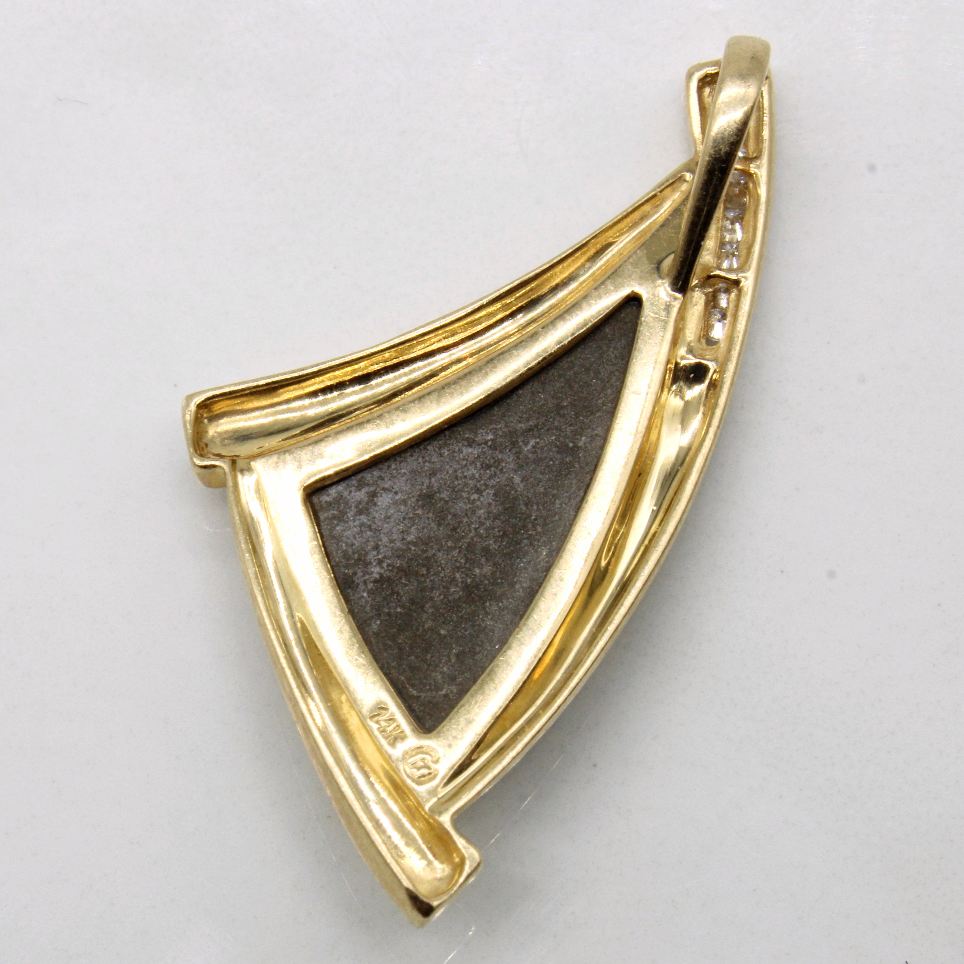 Ammolite & Diamond Abstract Pendant | 6.00ct, 0.07ctw |