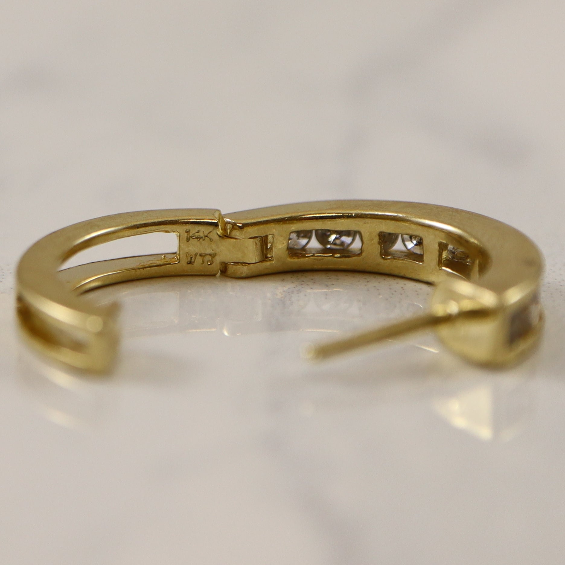 Diamond Channel Hoop Earrings | 0.44ctw |