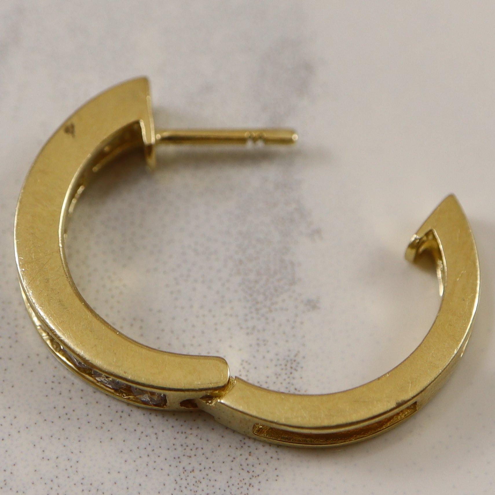 Diamond Channel Hoop Earrings | 0.44ctw |