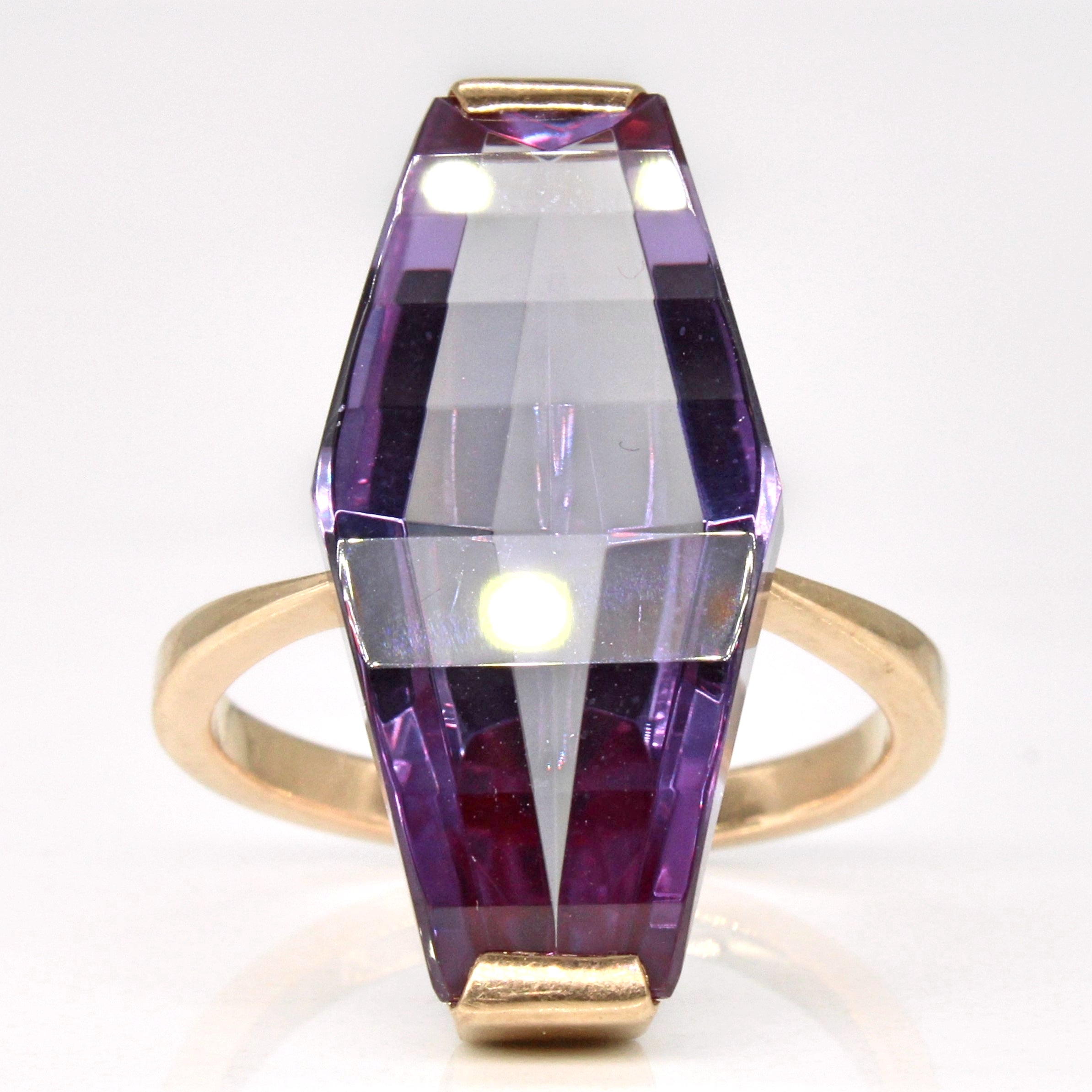 Synthetic Sapphire Cocktail Ring | 15.00ct | SZ 7.25 |