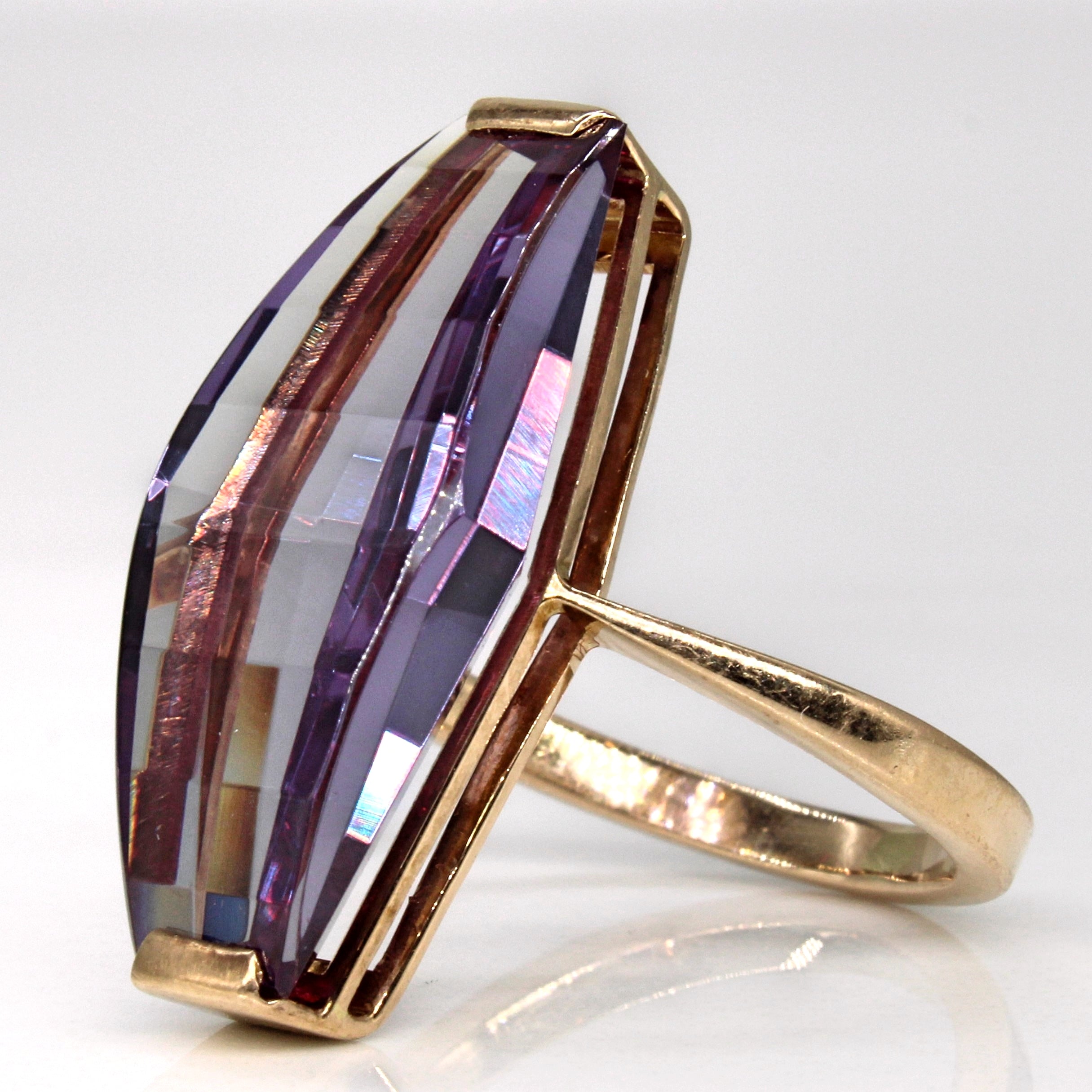 Synthetic Sapphire Cocktail Ring | 15.00ct | SZ 7.25 |