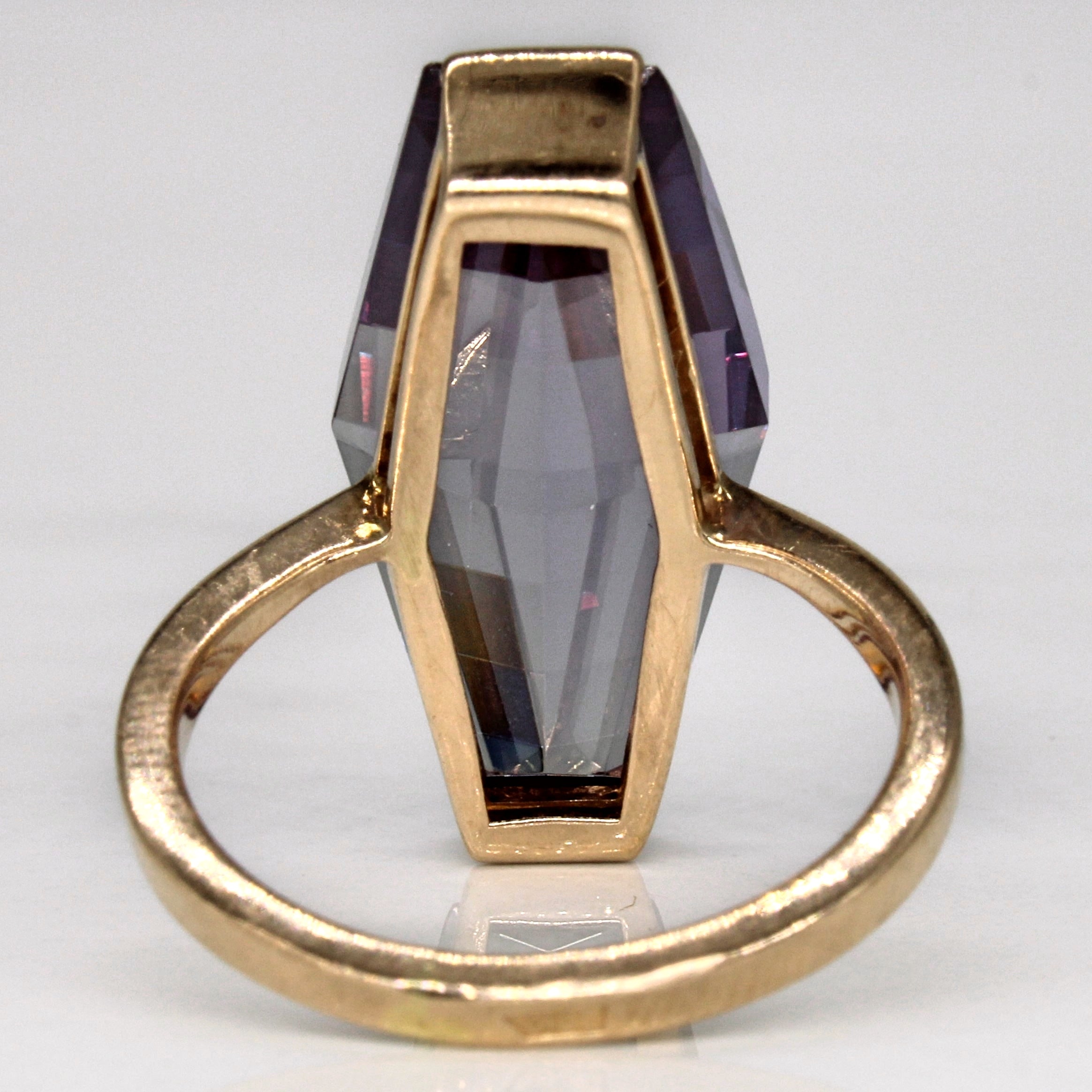 Synthetic Sapphire Cocktail Ring | 15.00ct | SZ 7.25 |
