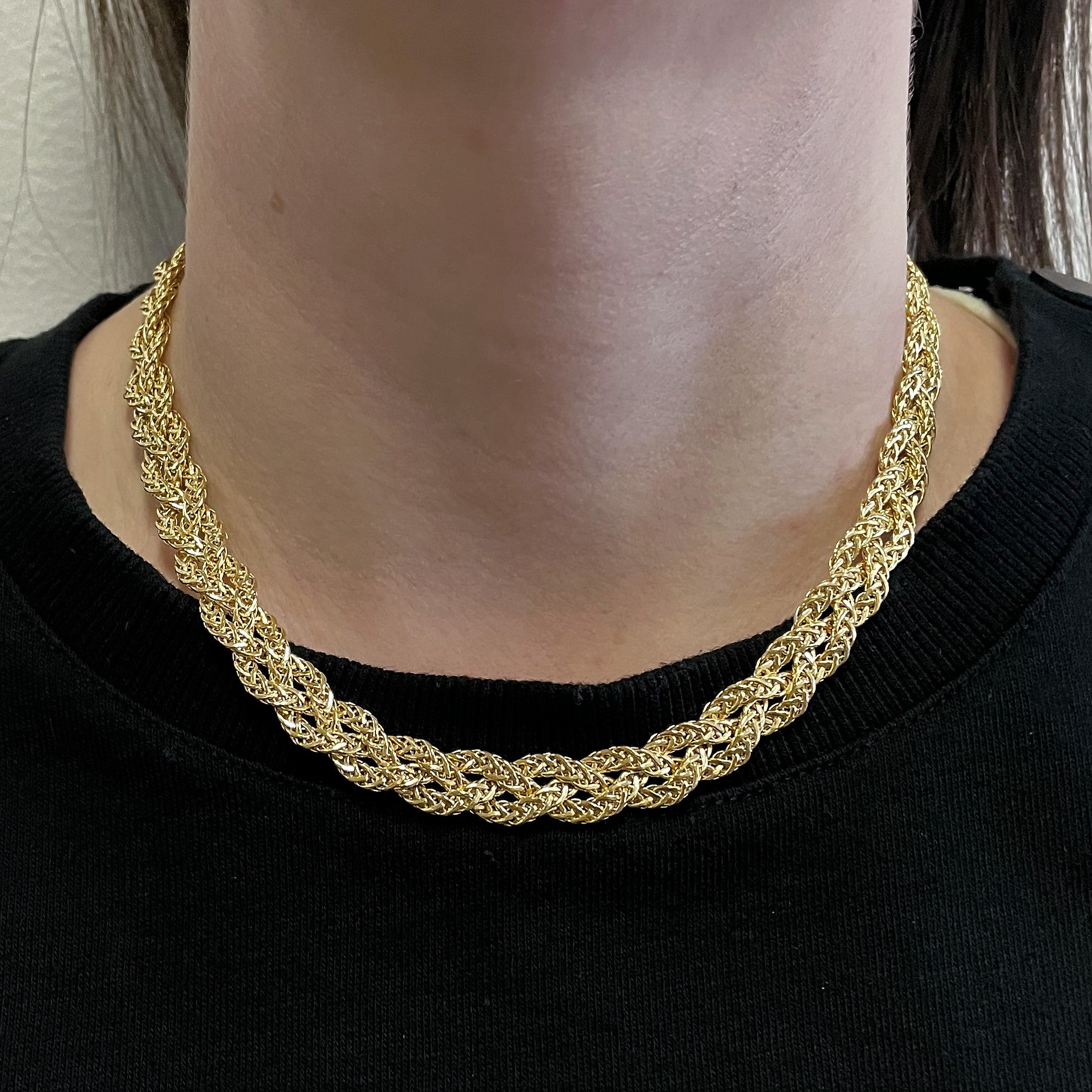 Braided Chain Necklace & Bracelet Set |