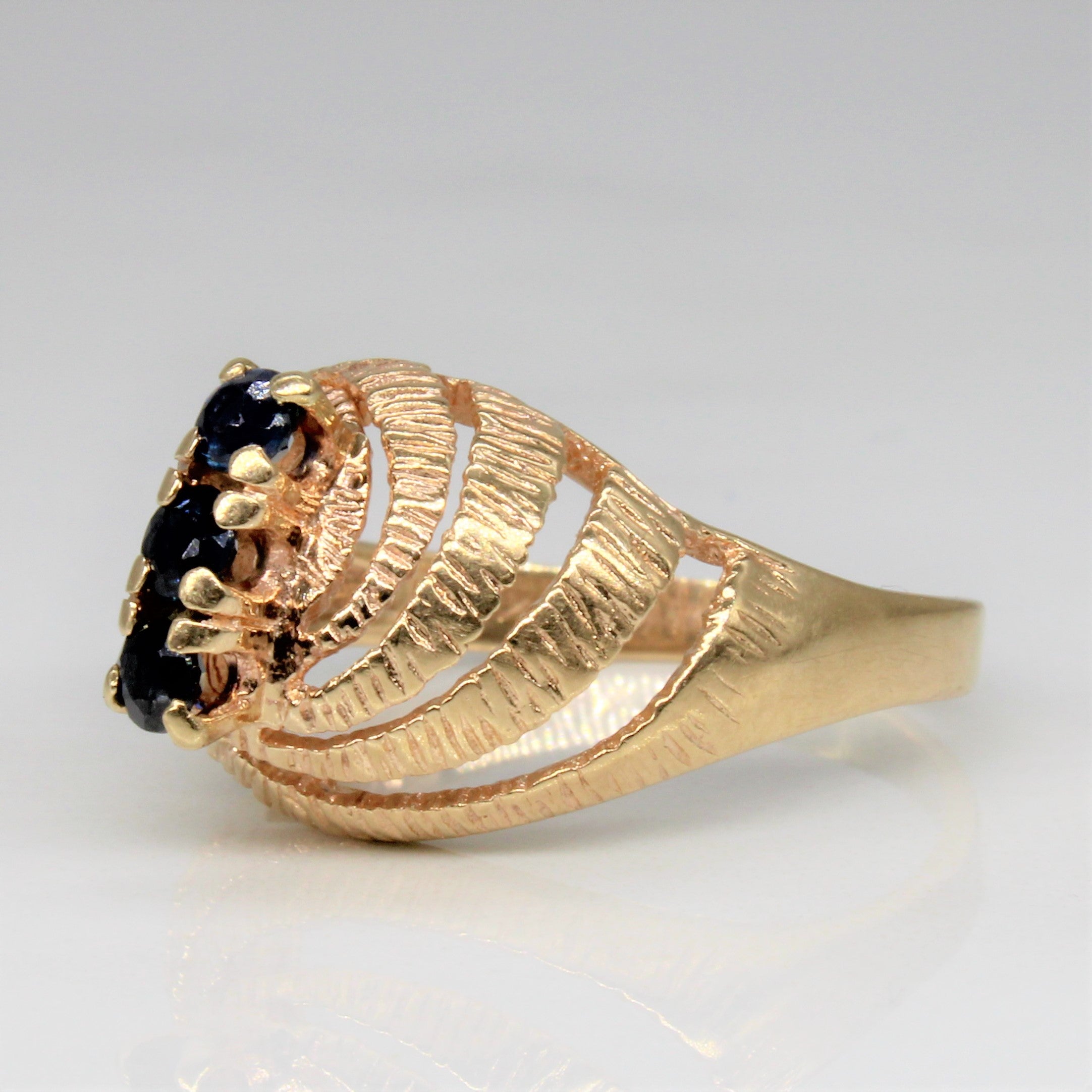 Sapphire Spiral Cocktail Ring | 0.36ctw | SZ 7.25 |