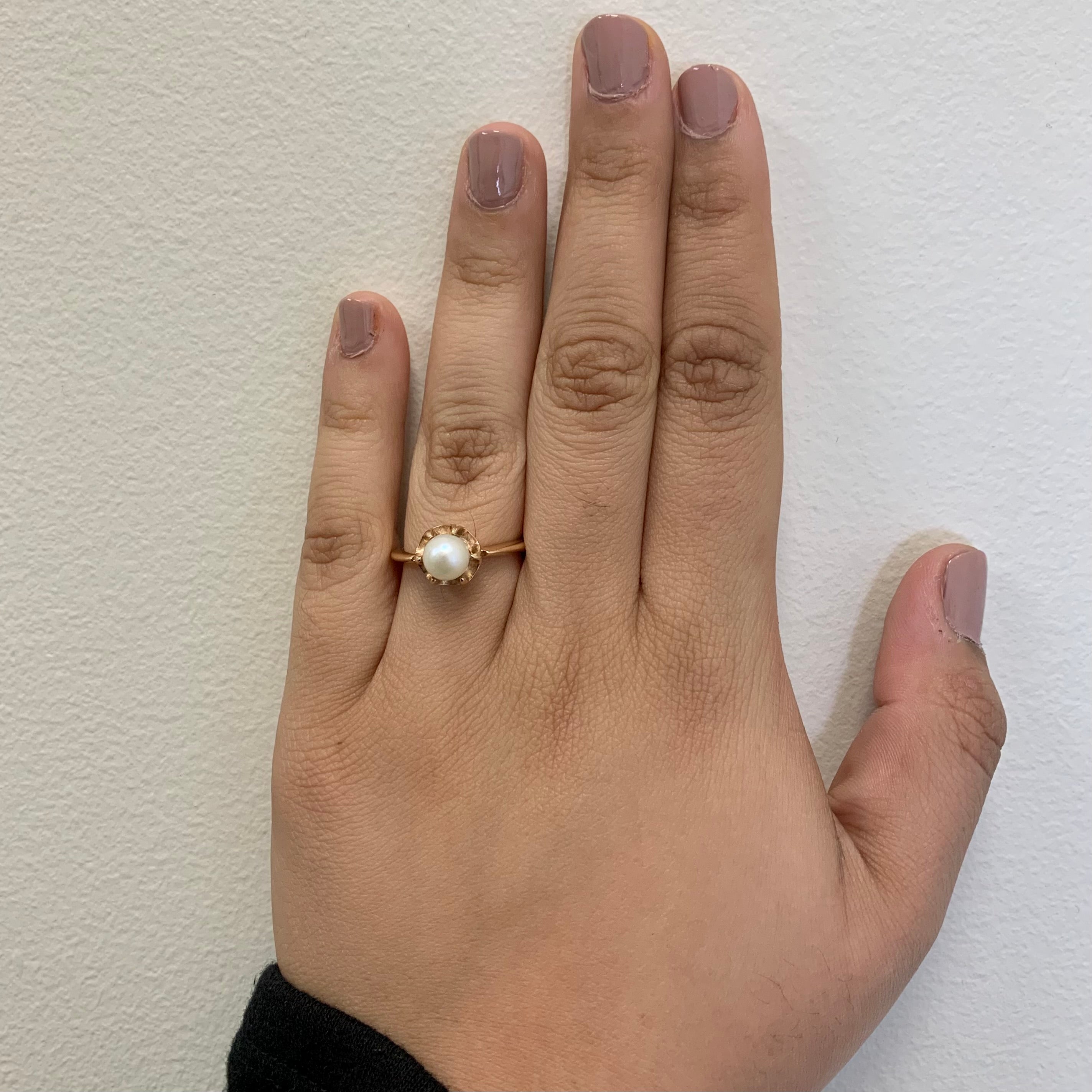 Pearl Solitaire Ring | 2.00ct | SZ 7.25 |