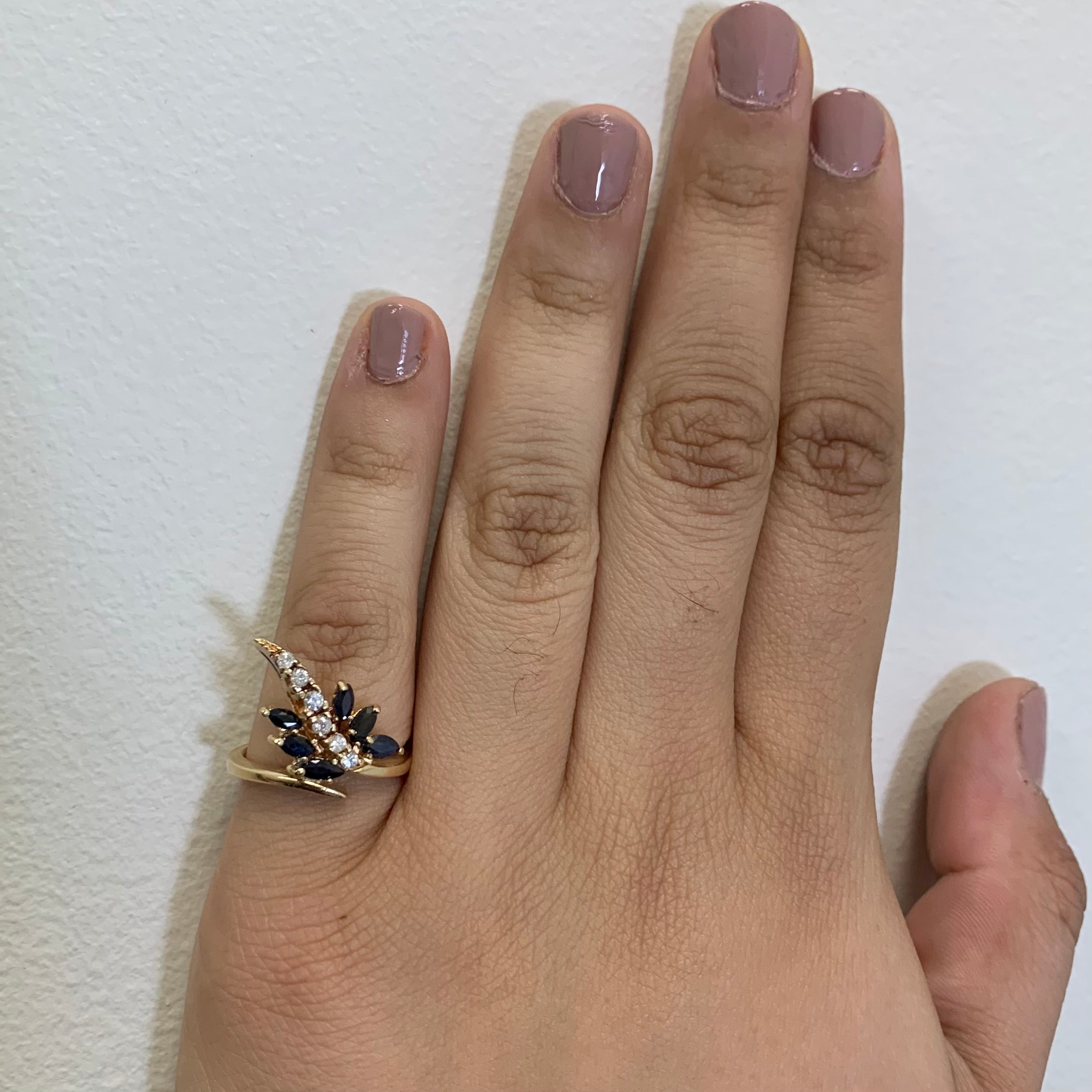 Sapphire & Diamond Cocktail Ring | 0.45ctw, 0.12ctw | SZ 5.5 |