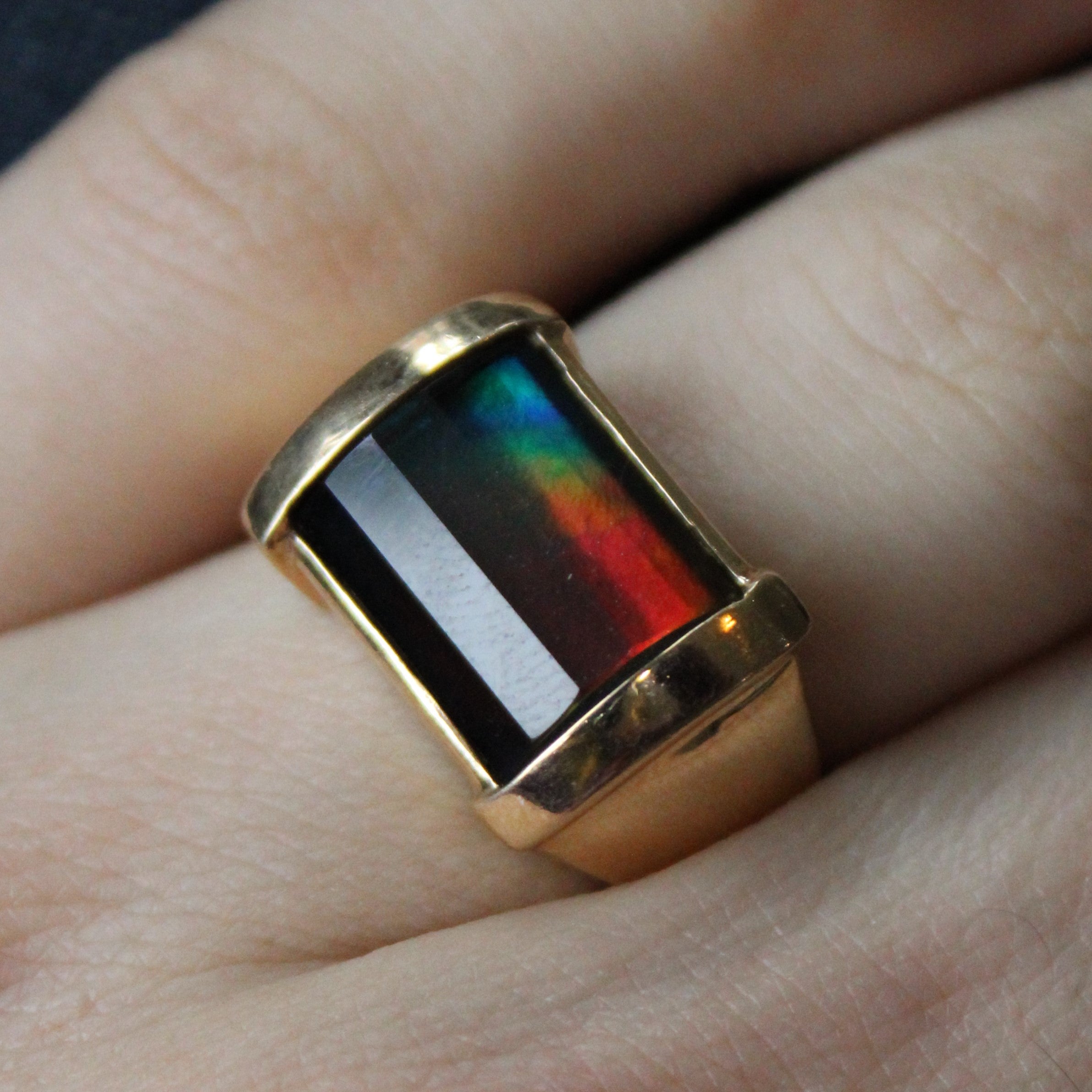 Ammolite Cocktail Ring | 3.45ct | SZ 7.5 |