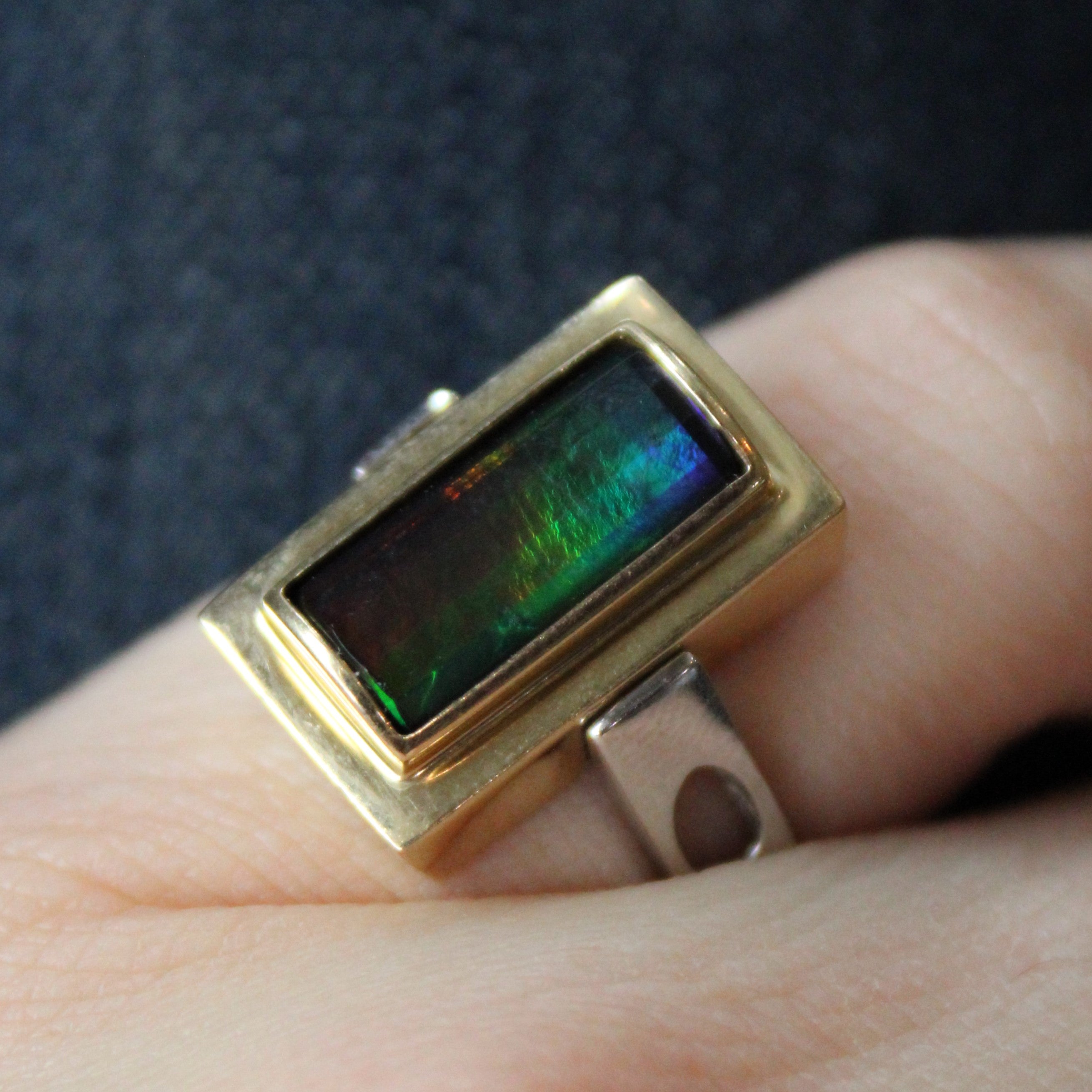Ammolite Ring/Pendant | 1.80ct | SZ 6.5 |