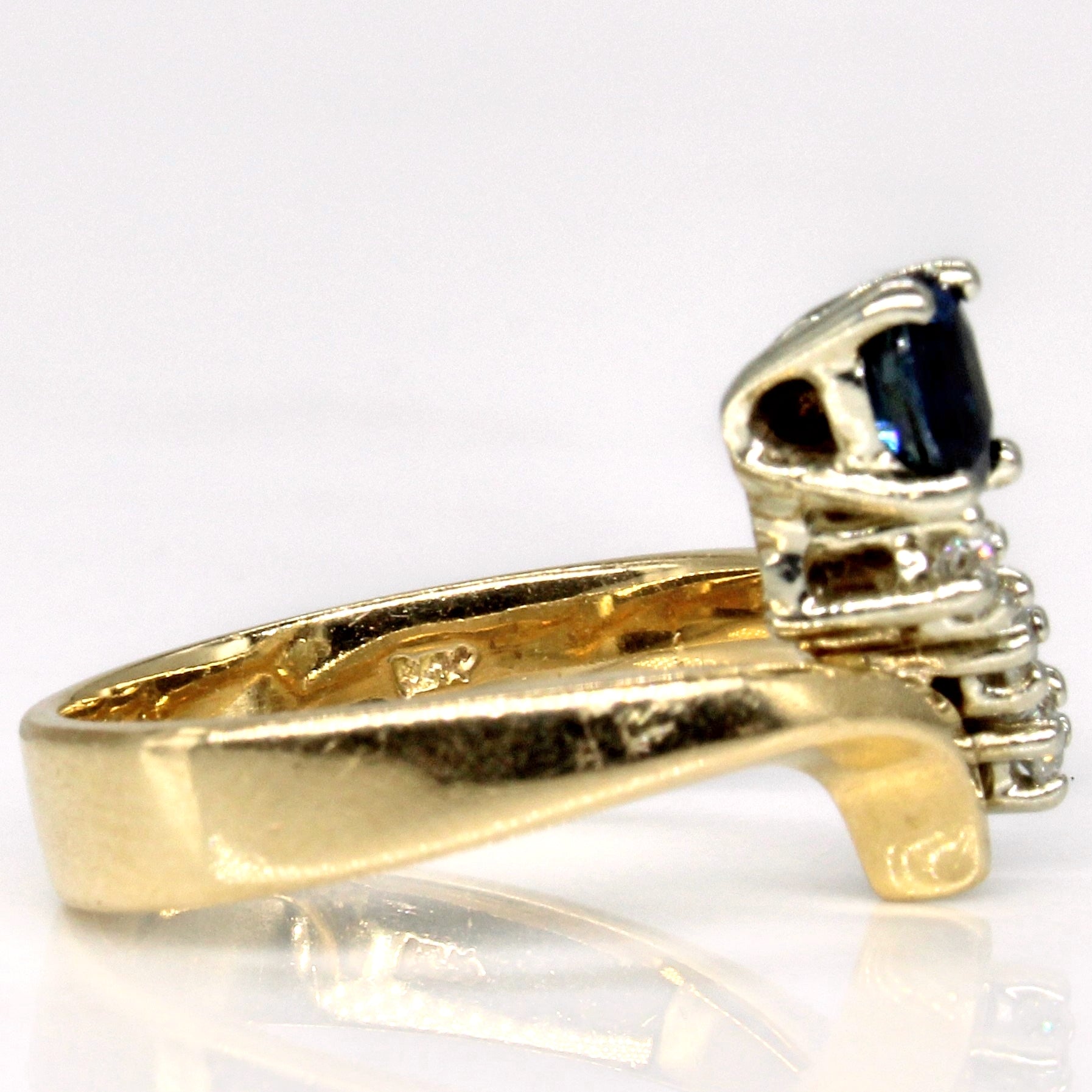 Ragnar' Sapphire & Diamond Bypass Ring | 0.30ct, 0.09ctw | SZ 5.75 |