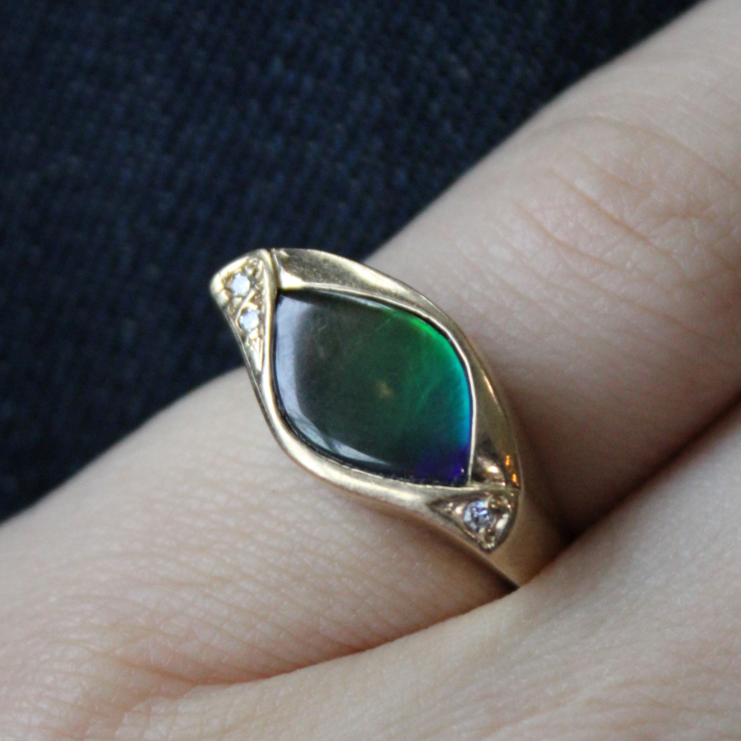 Ammolite & Diamond Ring | 1.80ct, 0.02ctw | SZ 6 |
