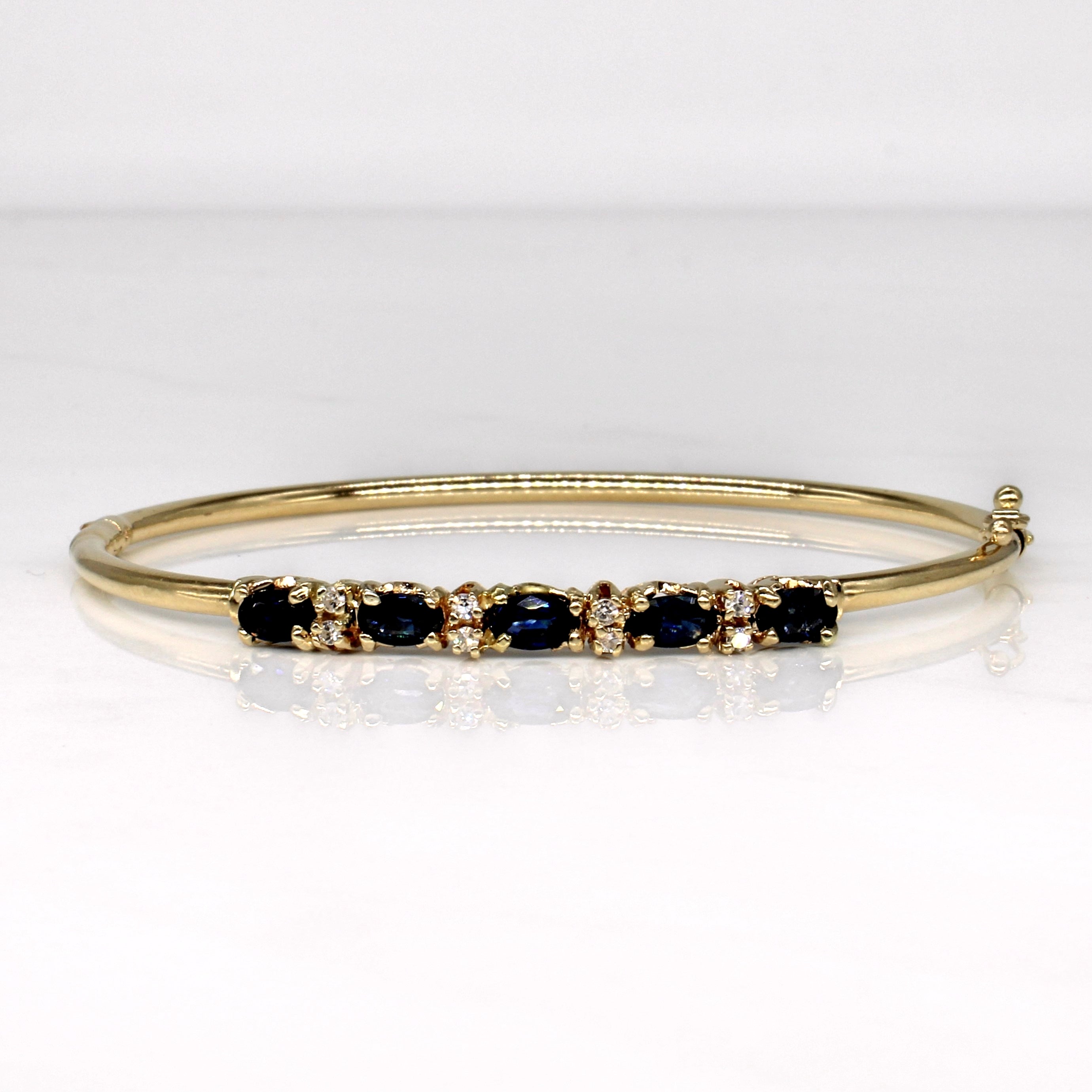 Sapphire & Diamond Bracelet | 1.25ctw, 0.08ctw | 7" |