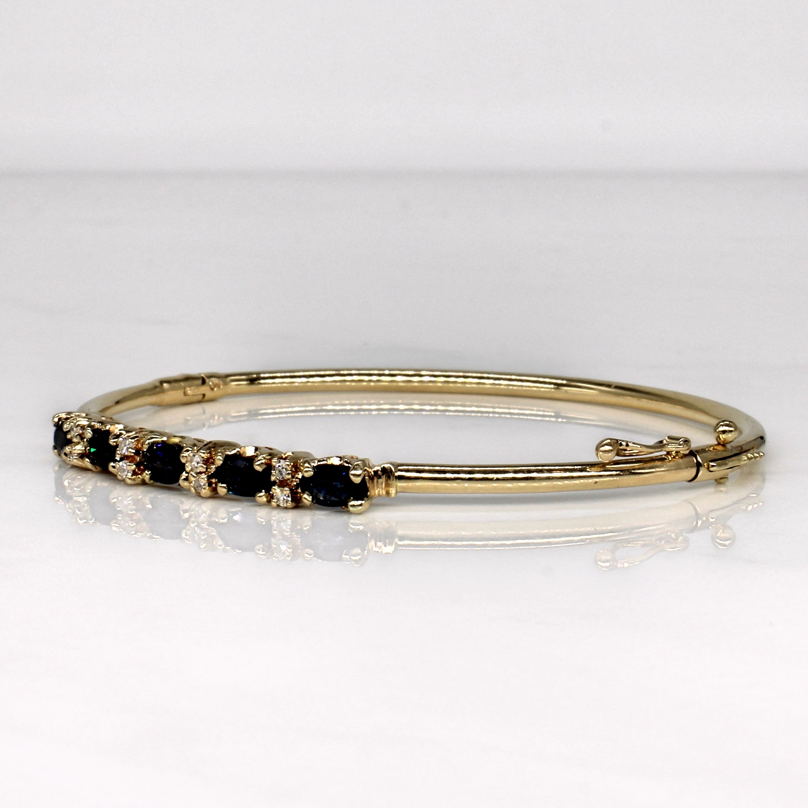 Sapphire & Diamond Bracelet | 1.25ctw, 0.08ctw | 7" |