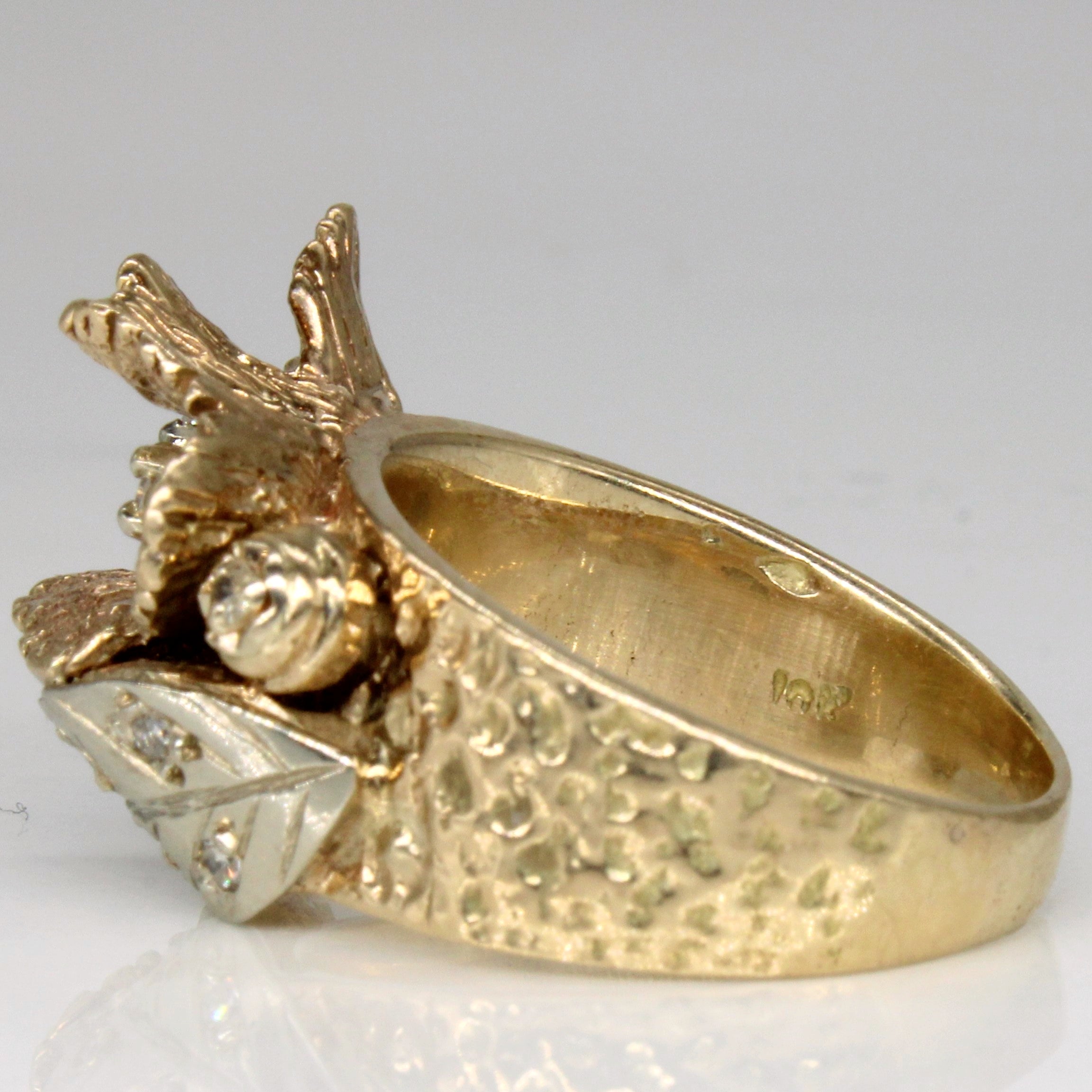 Diamond Abstract Flower Ring | 0.13ctw | SZ 7.75 |
