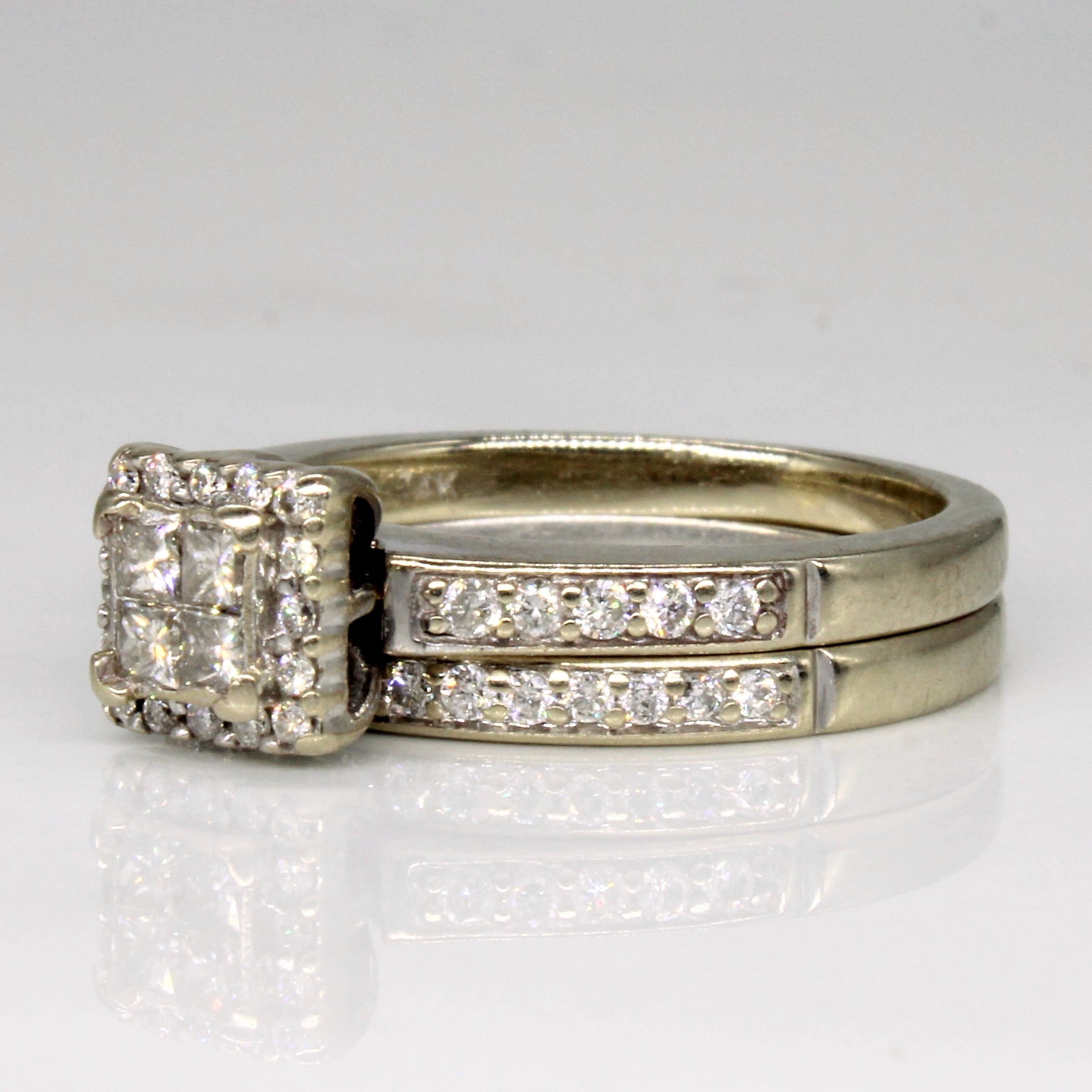 Diamond Engagement & Wedding Ring Set | 0.34ctw | SZ 6.5 |