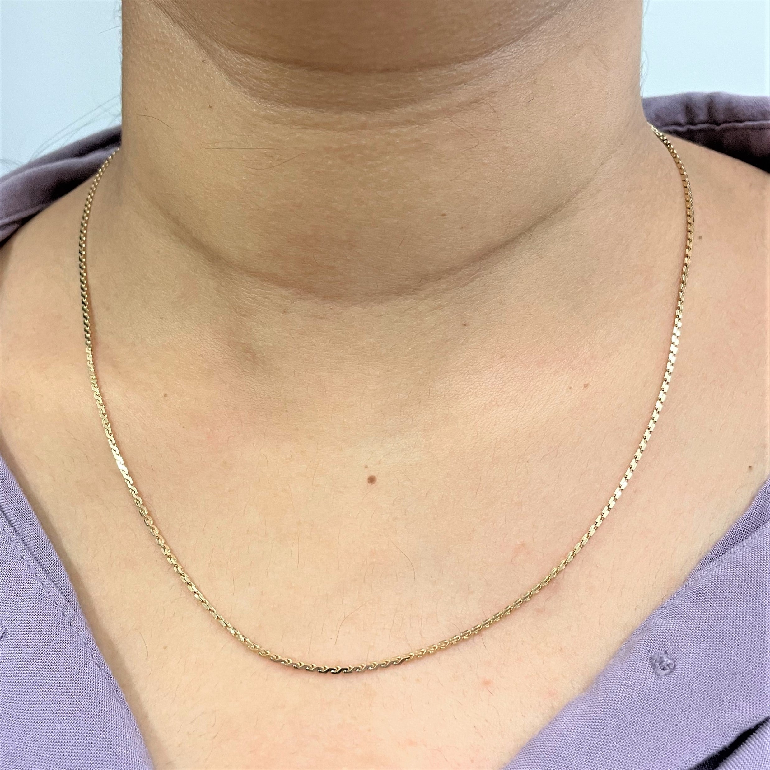 14k Yellow Gold Serpentine Chain | 18"|