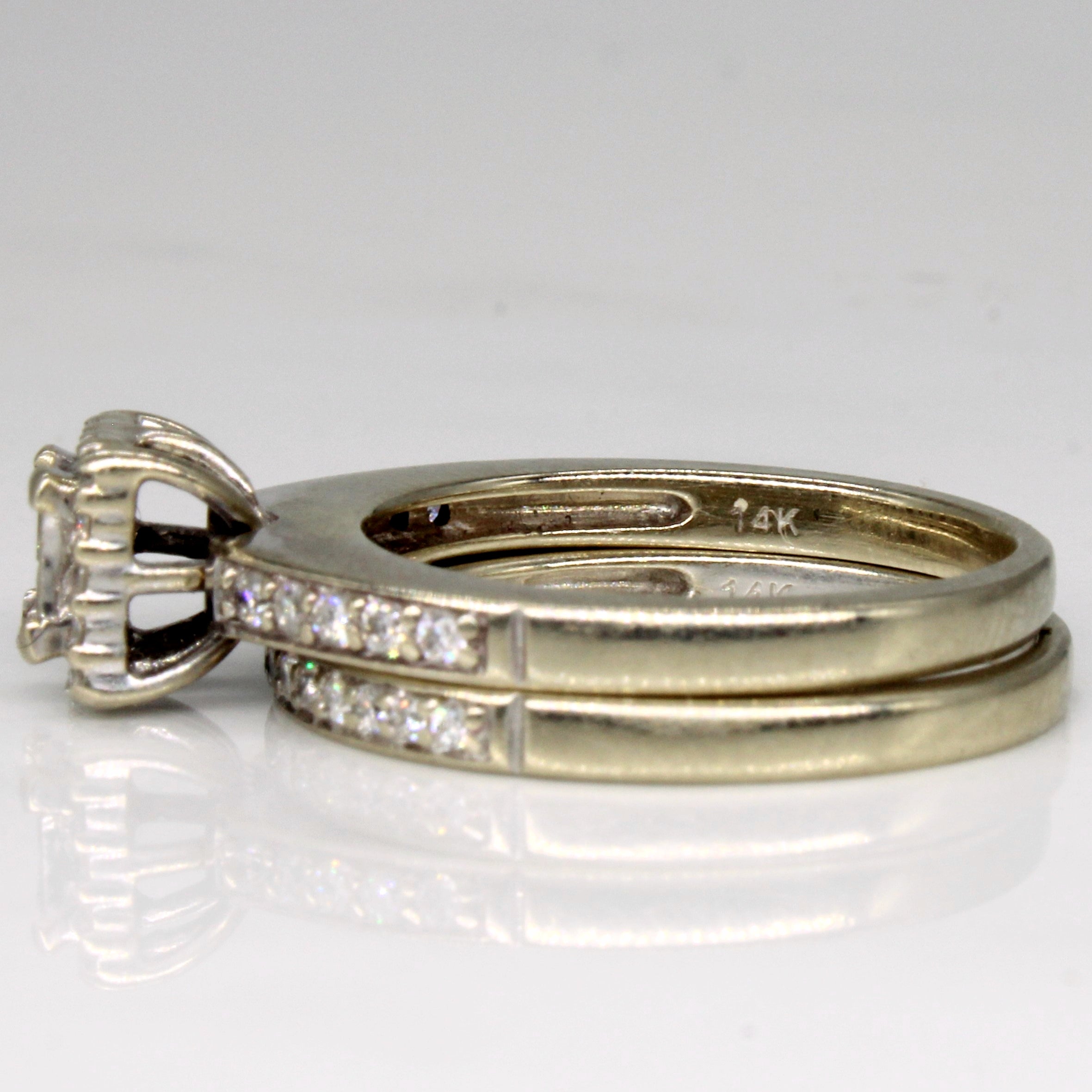 Diamond Engagement & Wedding Ring Set | 0.34ctw | SZ 6.5 |