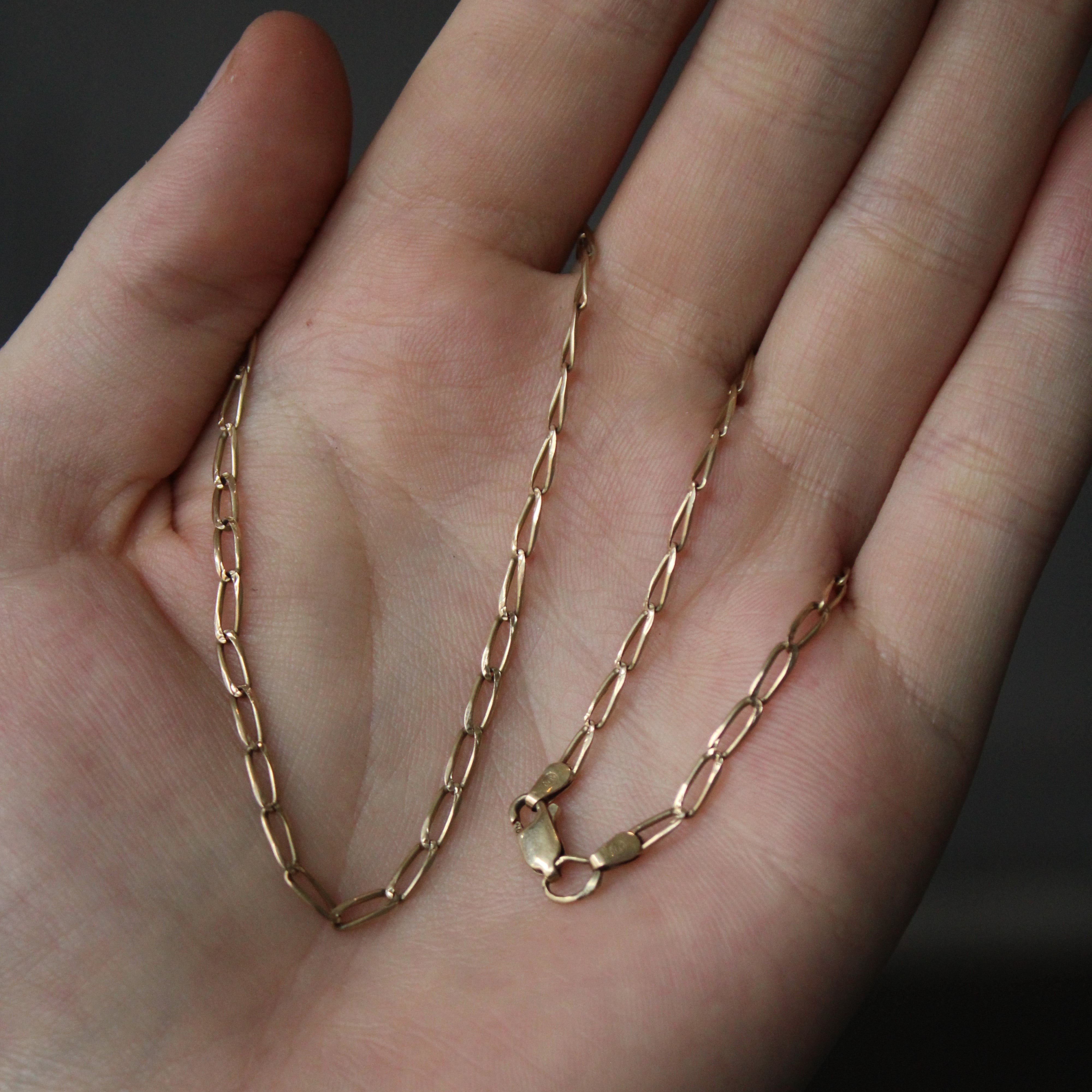 14k Yellow Gold Elongated Oval Link Chain | 24" |