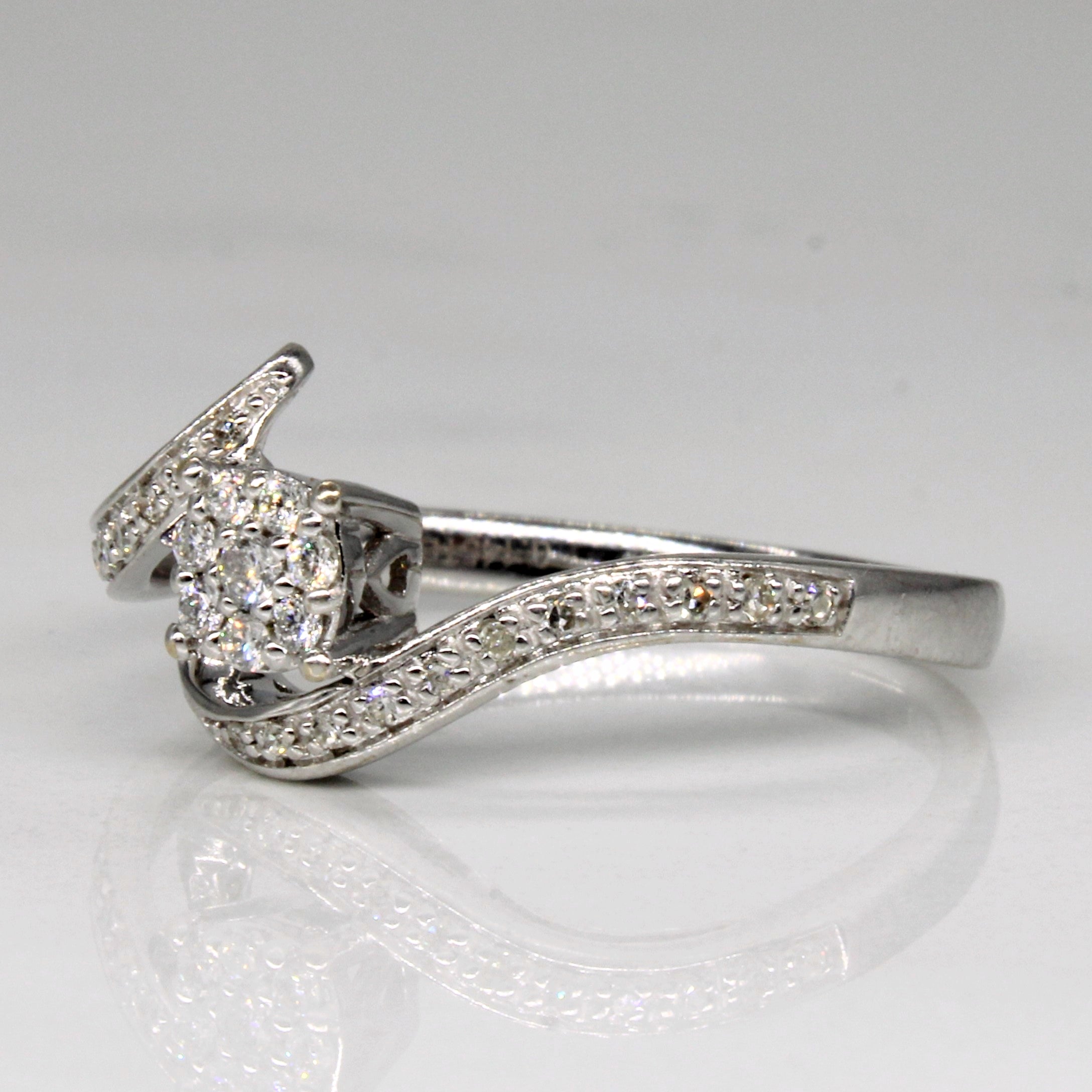 Diamond Cross Over Ring | 0.14ctw | SZ 7.5 |