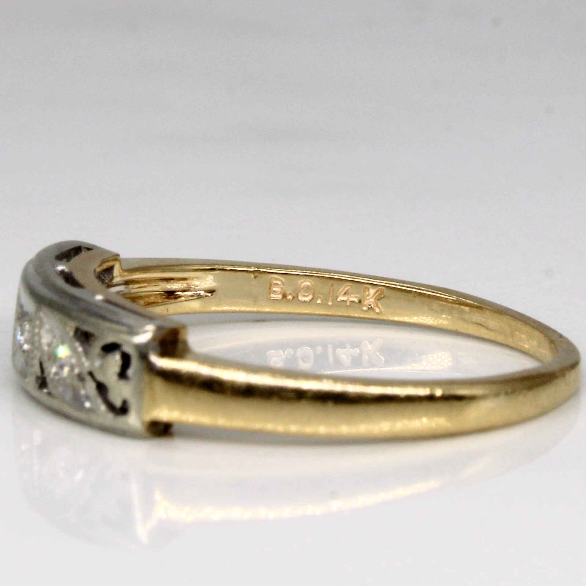 Diamond Three Stone Ring | 0.02ctw | SZ 6.25 |