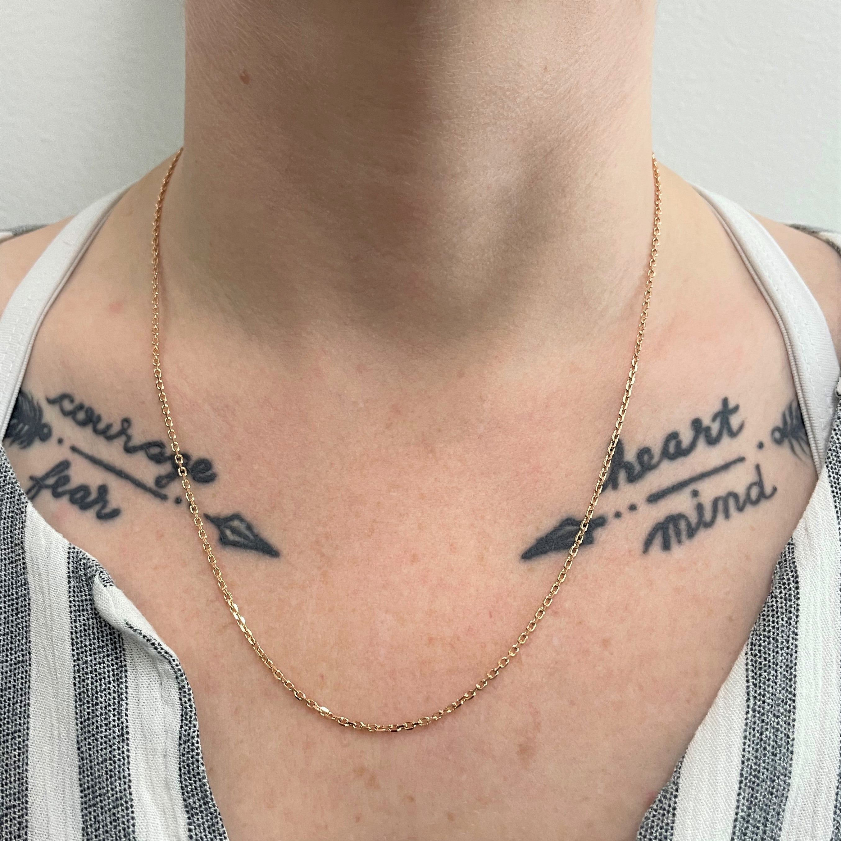 14k Rose Gold Cable Chain | 20" |