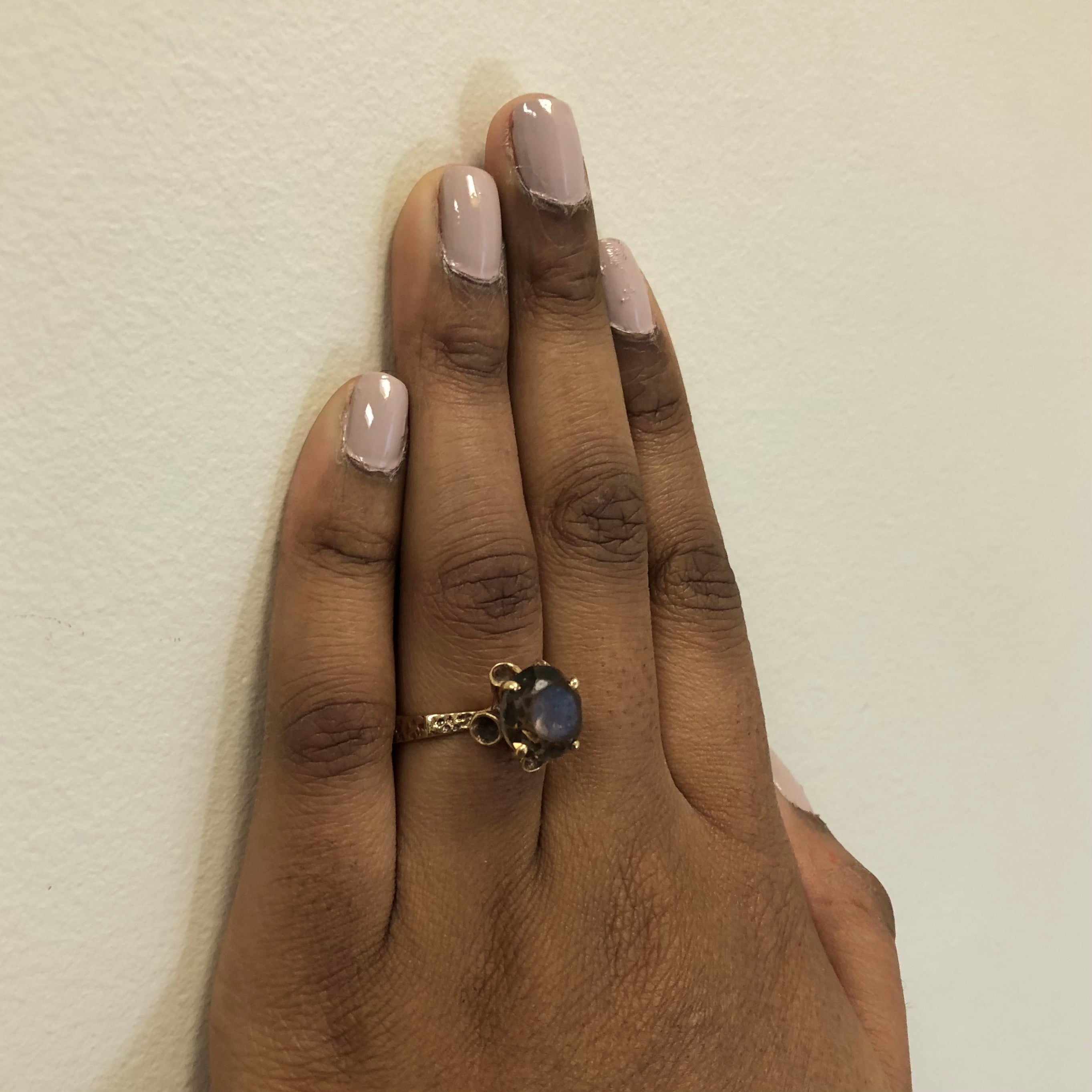 Textured Solitaire Smoky Quartz Ring | 5.00ct | SZ 9 |