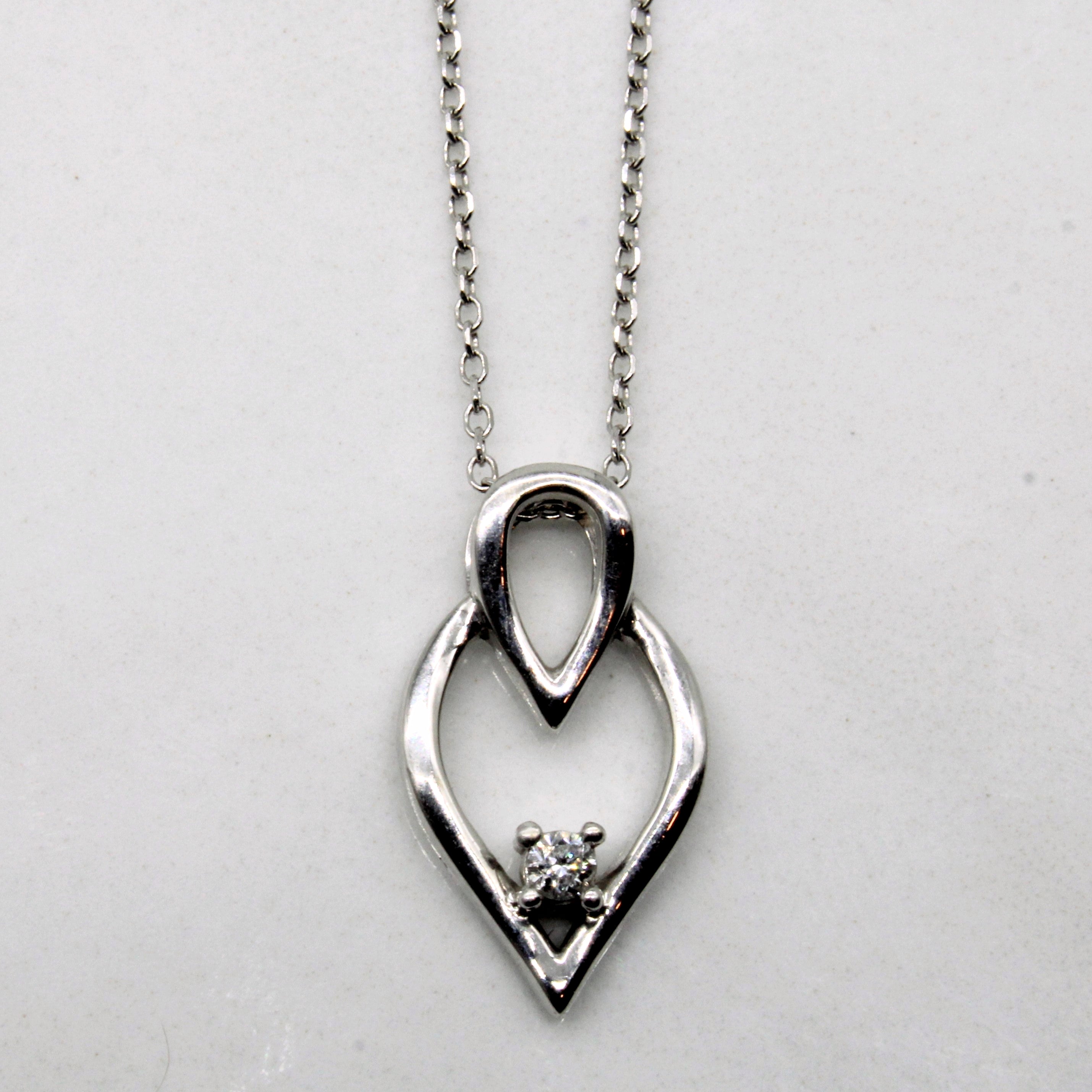 Diamond Drop Necklace | 0.03ct | 18" |
