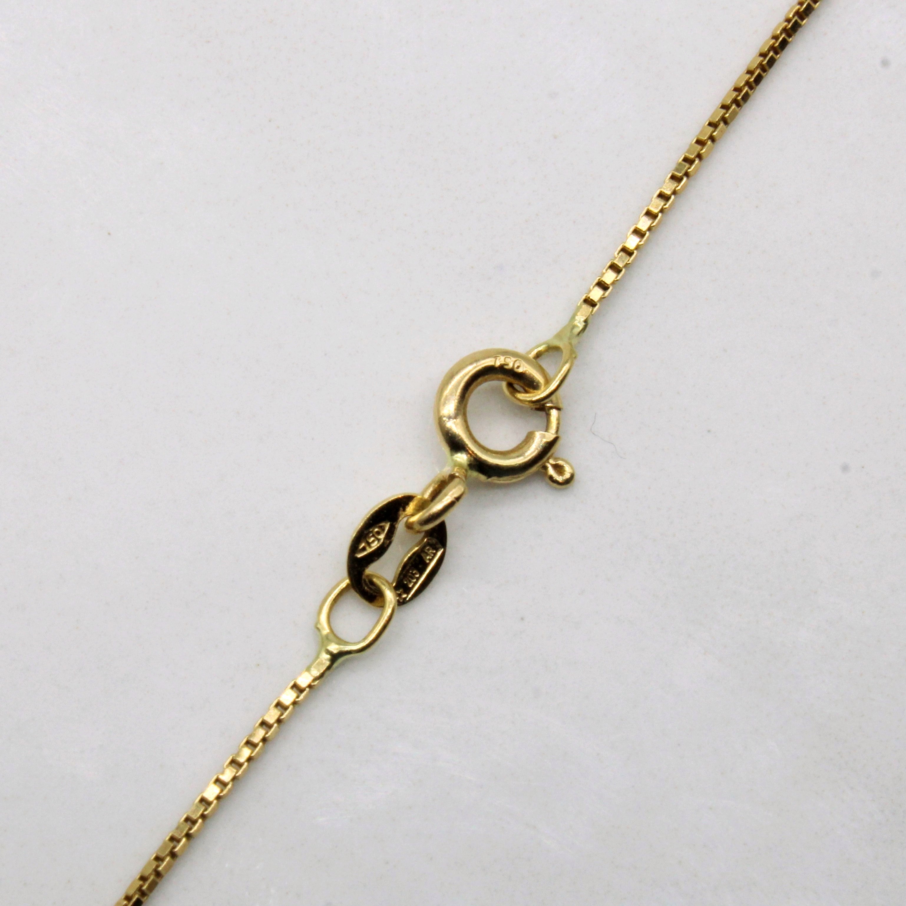 Diamond Two Toned Heart Necklace | 0.04ct | 17" |