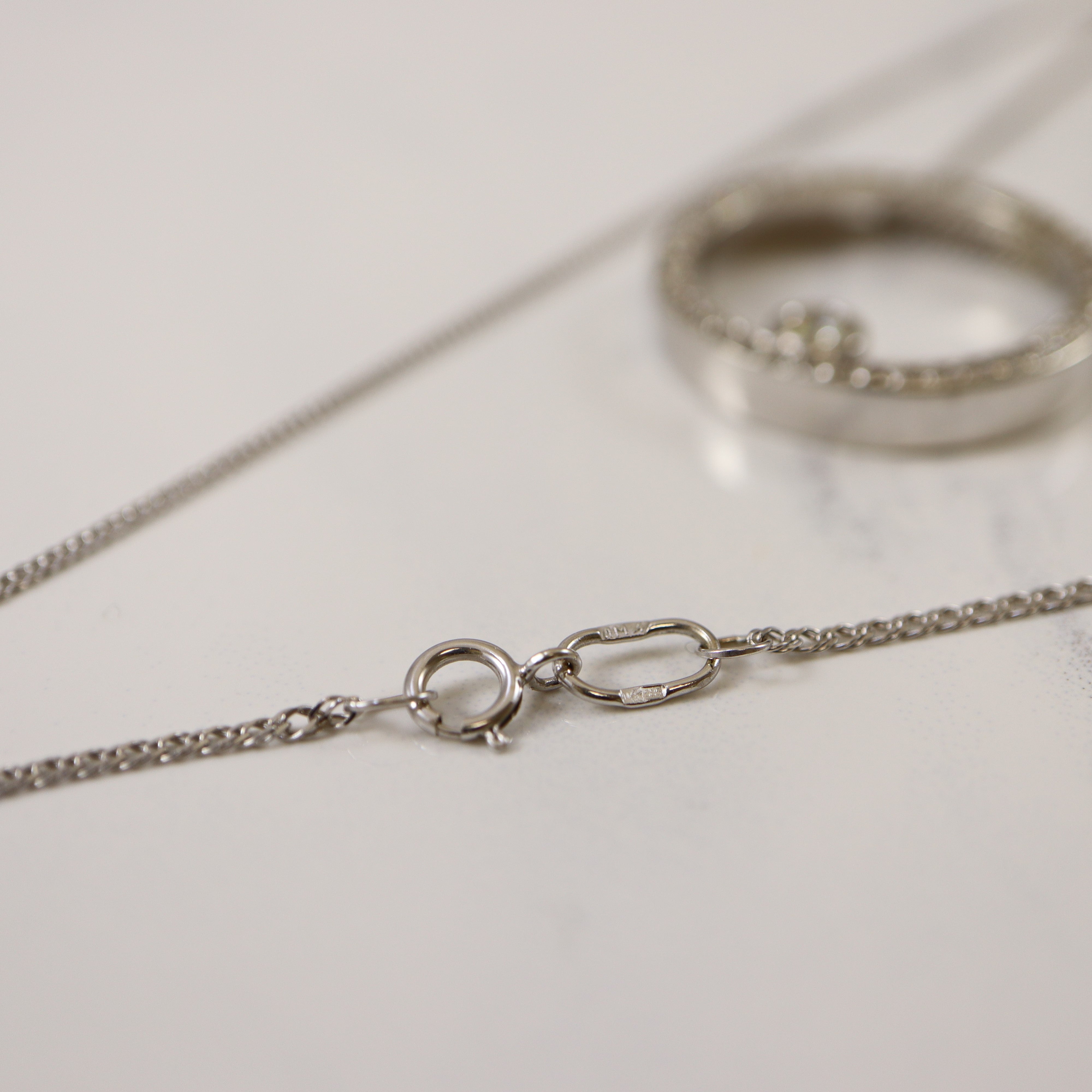 Diamond Circle Necklace | 0.85ctw | 16" |