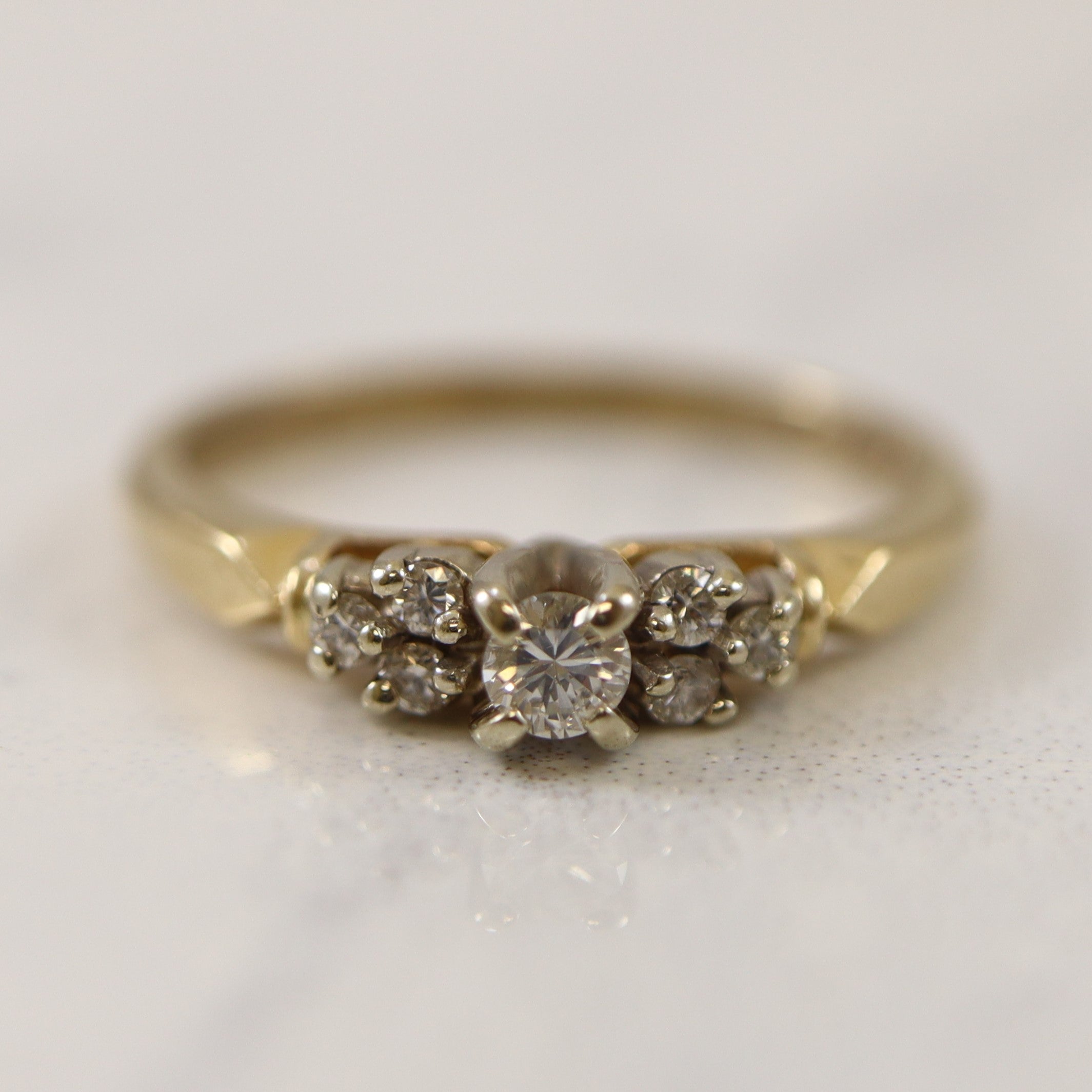 Bague sertie de diamants en grappe | 0,15 ct | Taille 5,75 |