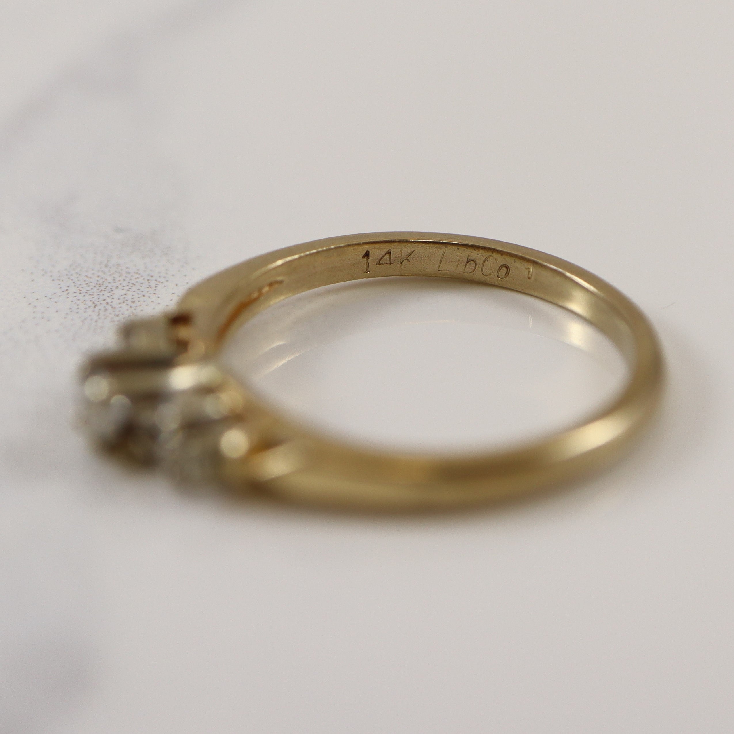 Bague sertie de diamants en grappe | 0,15 ct | Taille 5,75 |