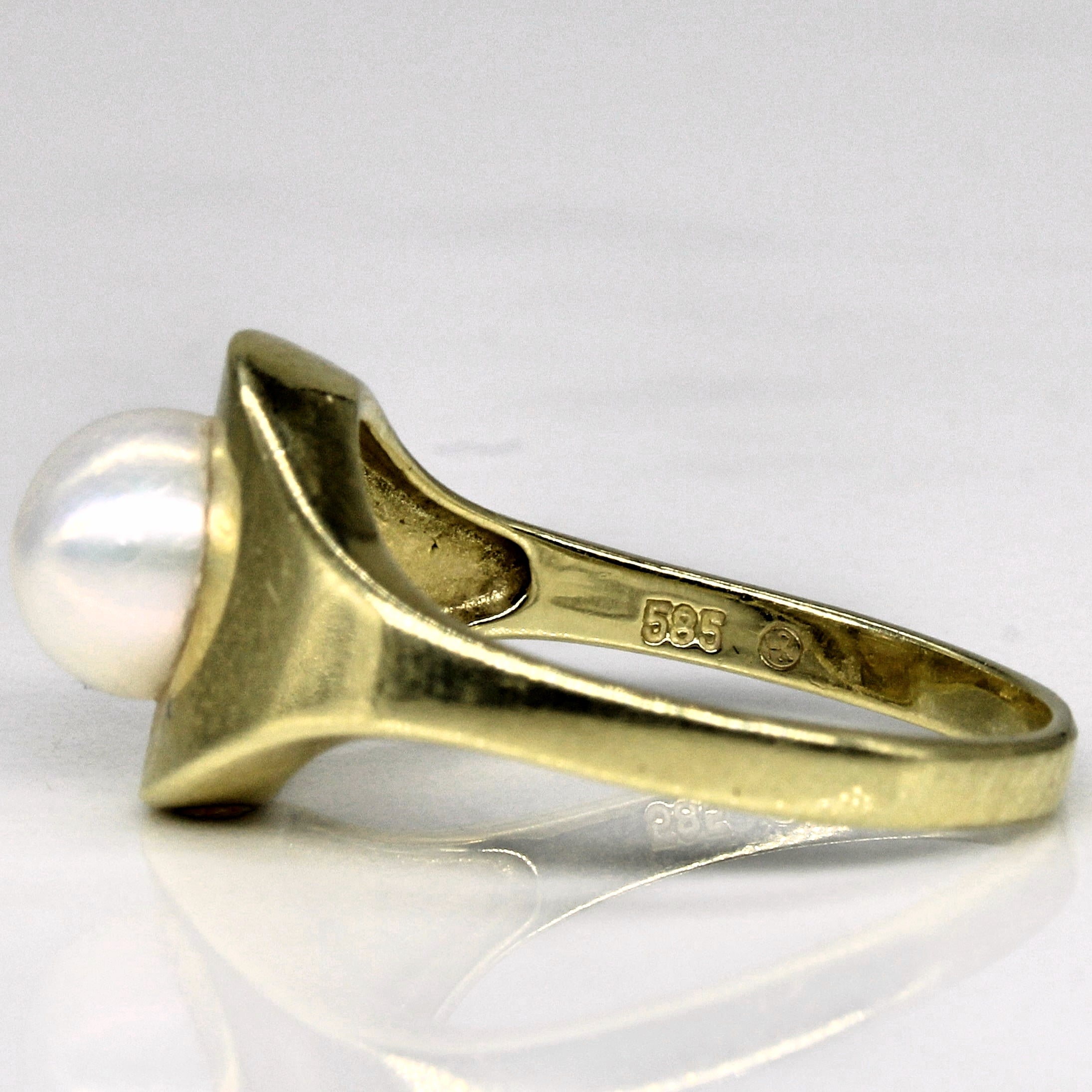 Unique Pearl Solitaire Ring | SZ 6 |