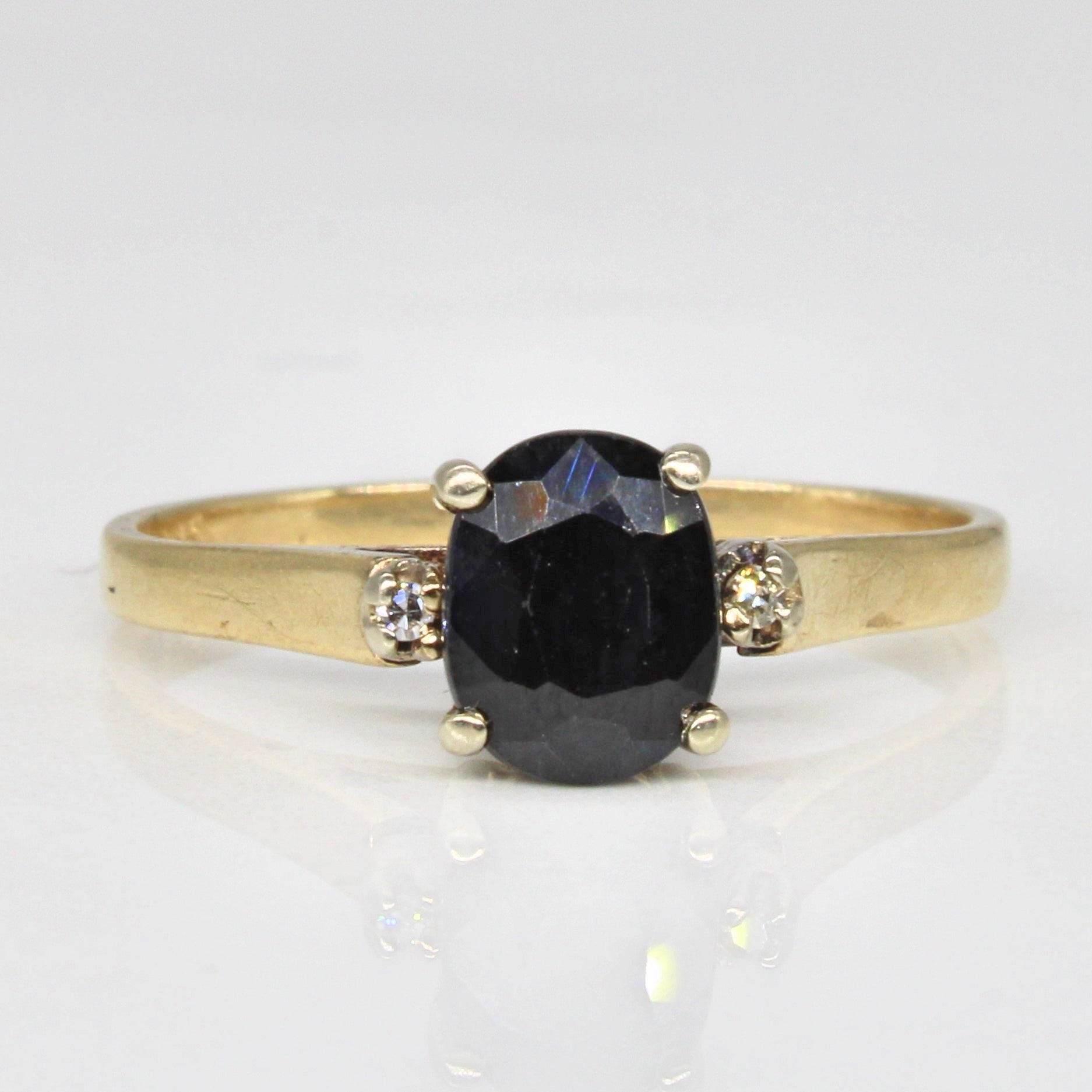 High Set Sapphire & Diamond Ring | 1.30ct, 0.01ctw | SZ 6.25 |