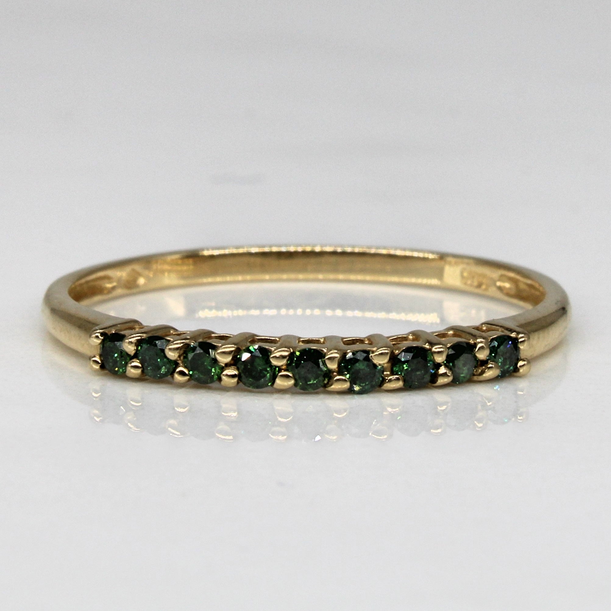 Green Diamond Ring | 0.18ctw | SZ 9 |