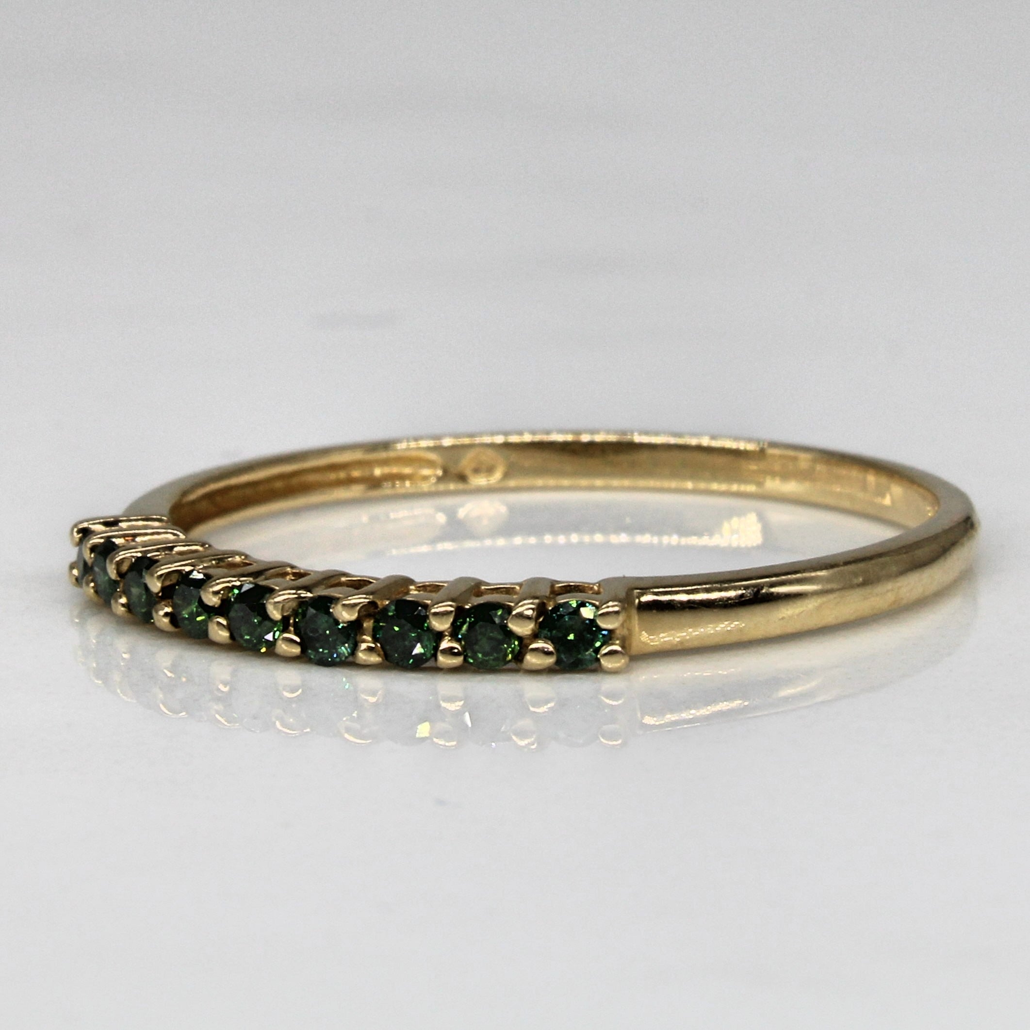 Green Diamond Ring | 0.18ctw | SZ 9 |