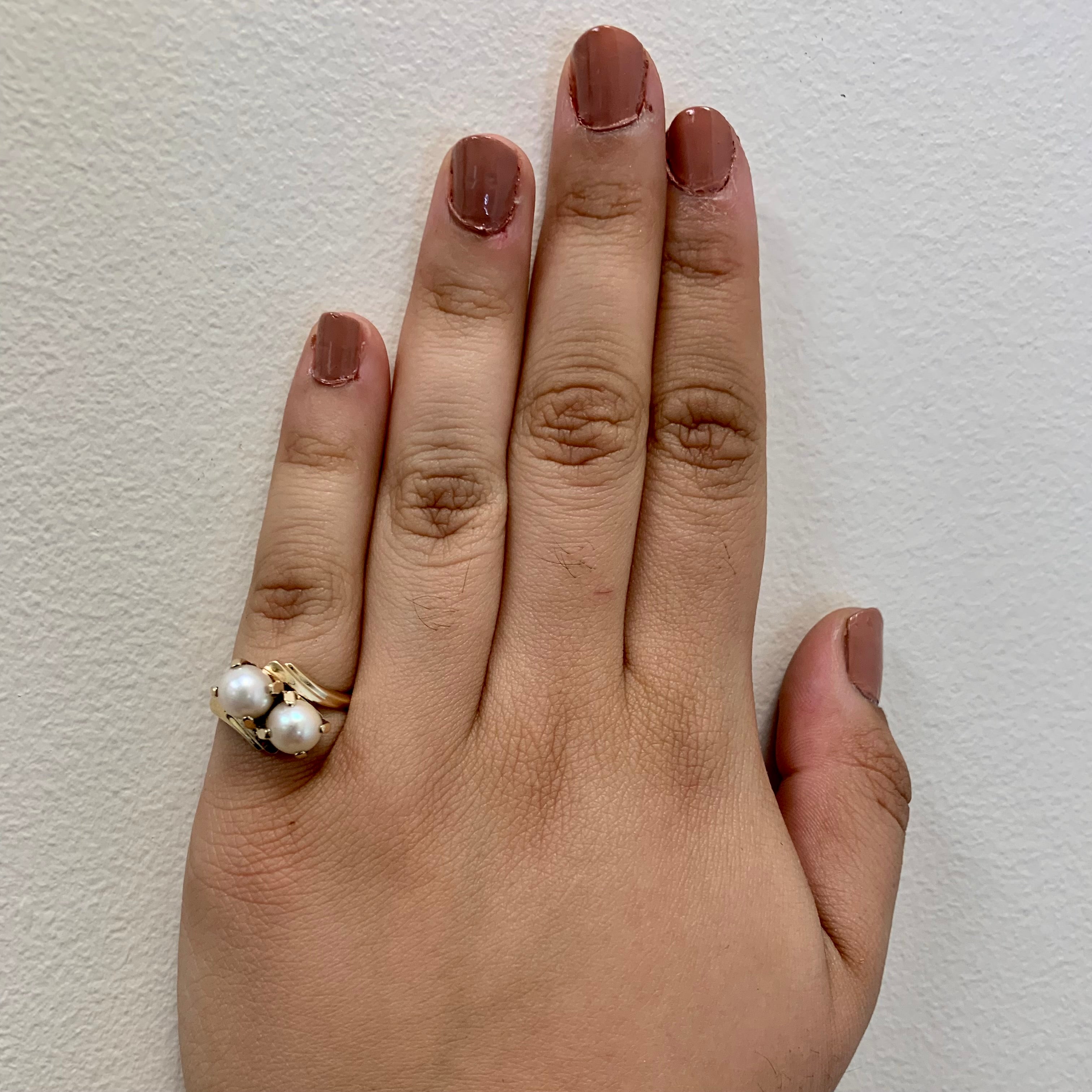 Pearl Bypass Ring | 4.44ctw | SZ 6.5 |