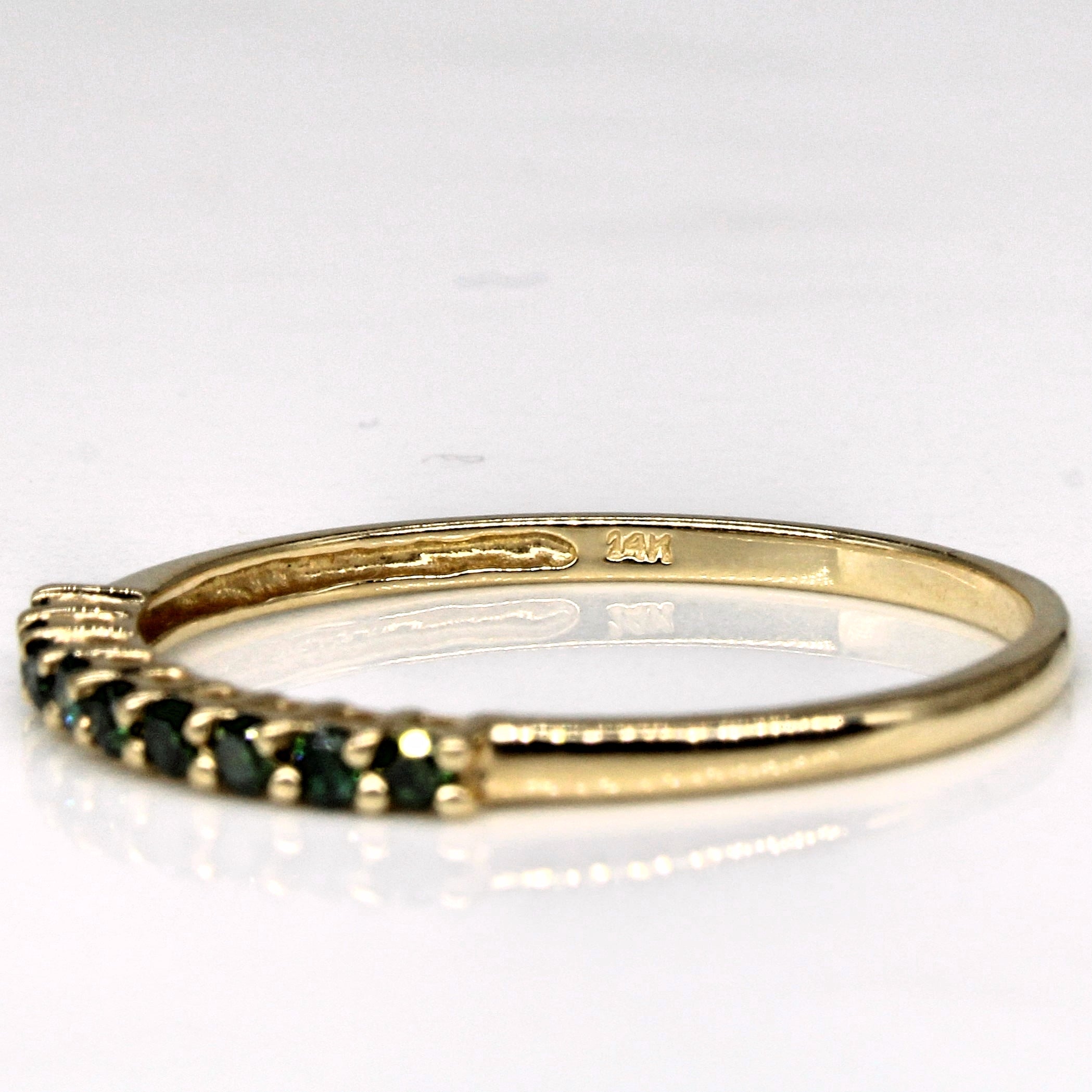 Green Diamond Ring | 0.18ctw | SZ 9 |