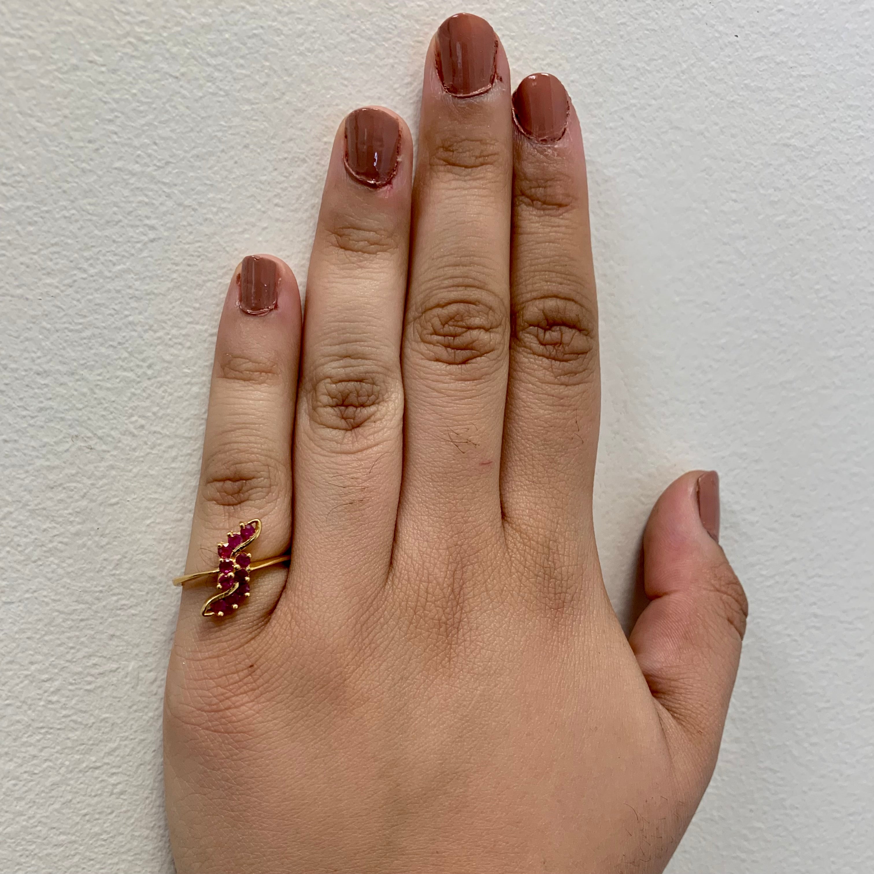 Cascading Ruby Cocktail Ring | 0.50ctw | SZ 6.5 |