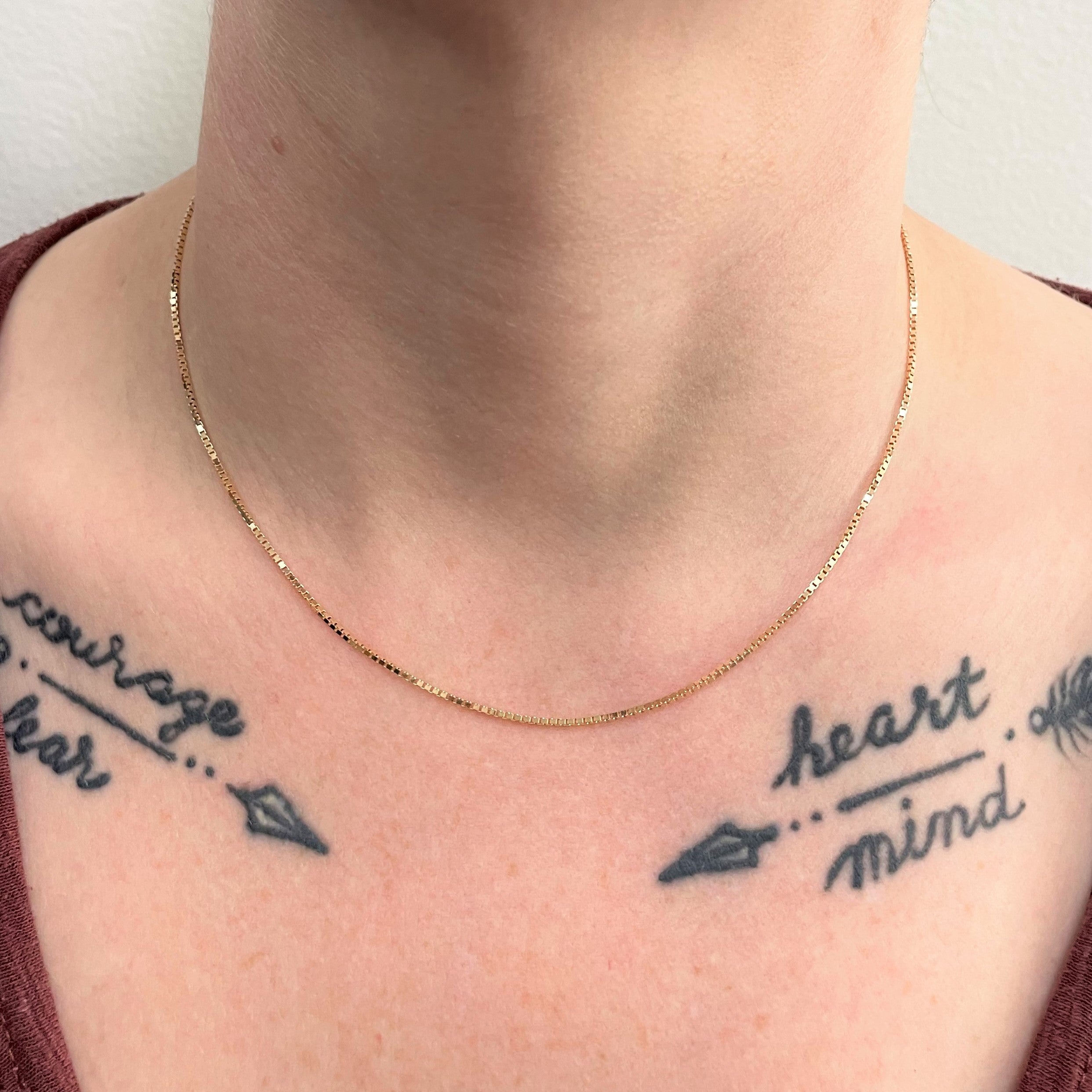 10k Yellow Gold Box Chain | 16"|