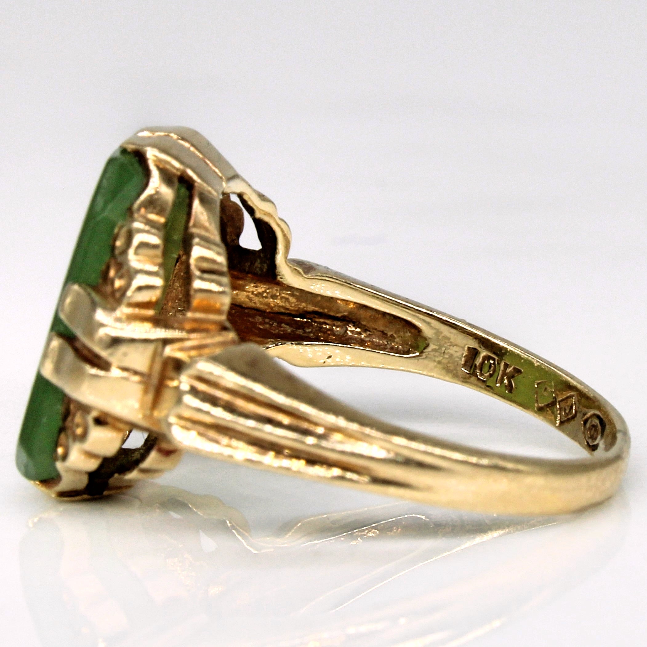 Nephrite Jade Cocktail Ring | 2.80ct | SZ 5.5 |