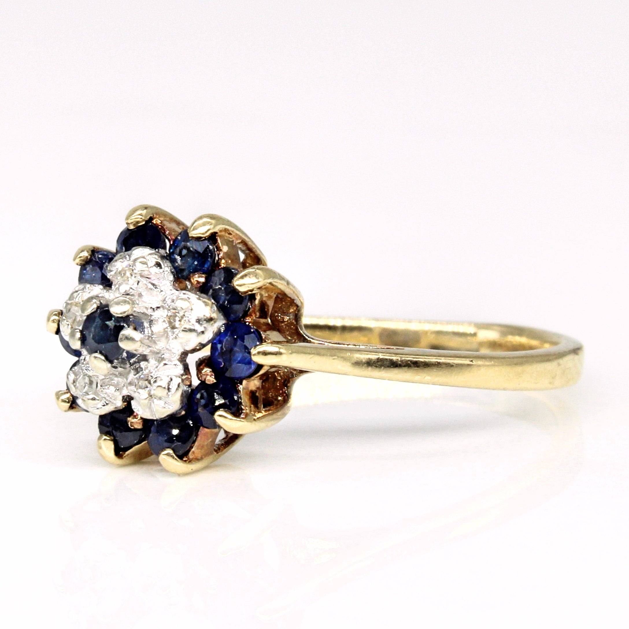 Sapphire & Diamond Cluster Ring | 0.32ctw, 0.02ctw | SZ 6.25 |
