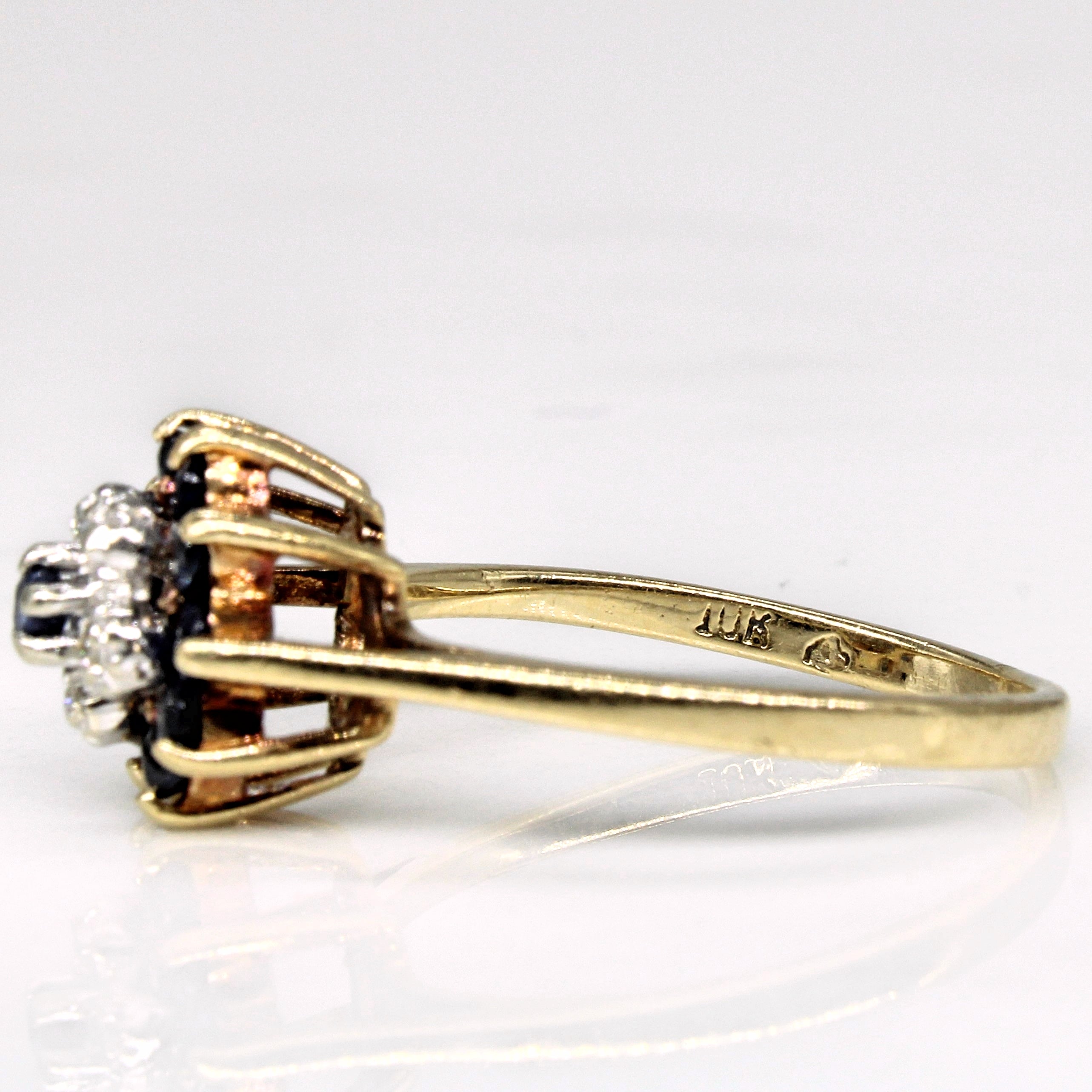 Sapphire & Diamond Cluster Ring | 0.32ctw, 0.02ctw | SZ 6.25 |