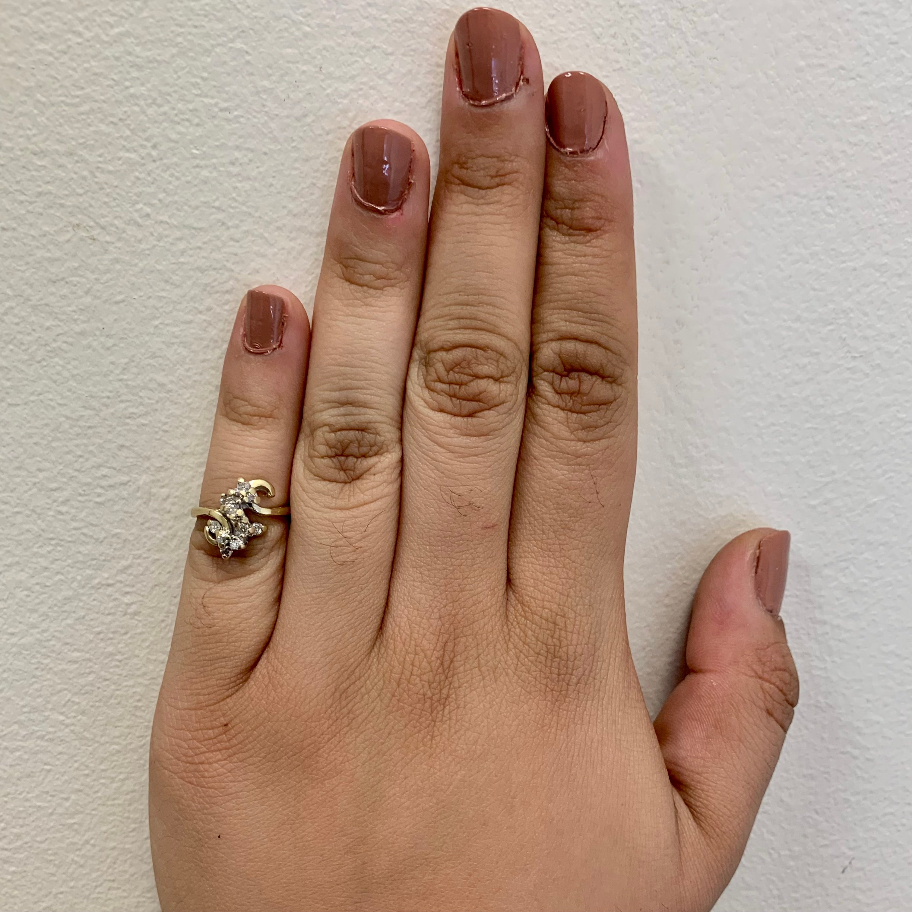 Diamond Spiral Cascade Ring | 0.24ctw | SZ 3 |