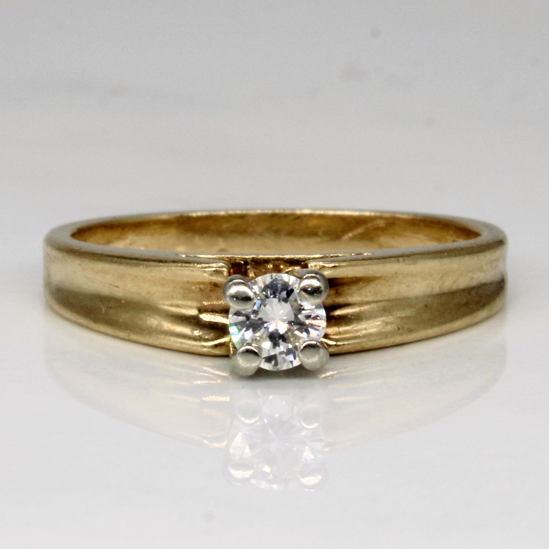 Cathedral Set Diamond Engagement Ring | 0.18ct | SZ 6 |