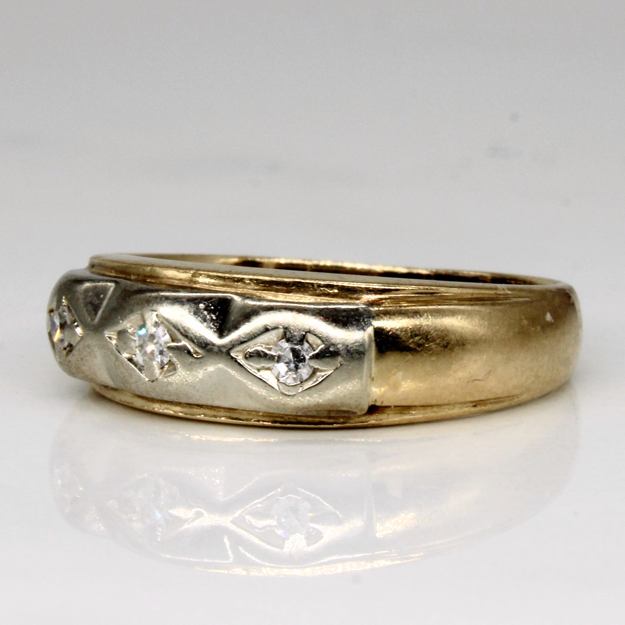 Diamond Three Stone Ring | 0.08ctw | SZ 8 |