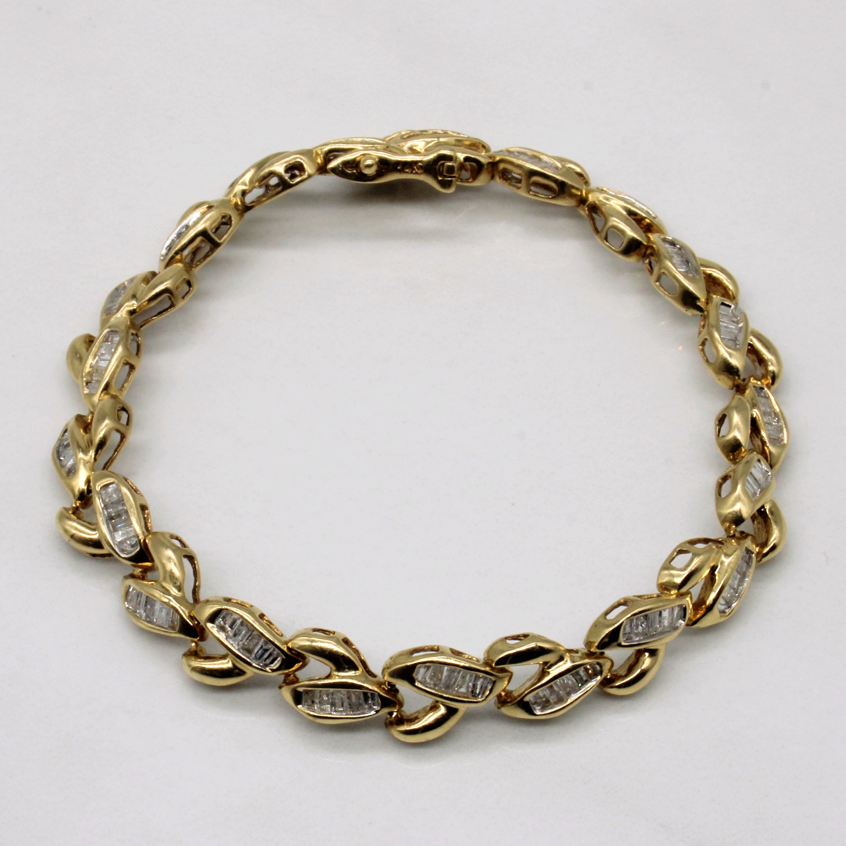Baguette Cut Diamond Bracelet | 2.00ctw | 6.5" |