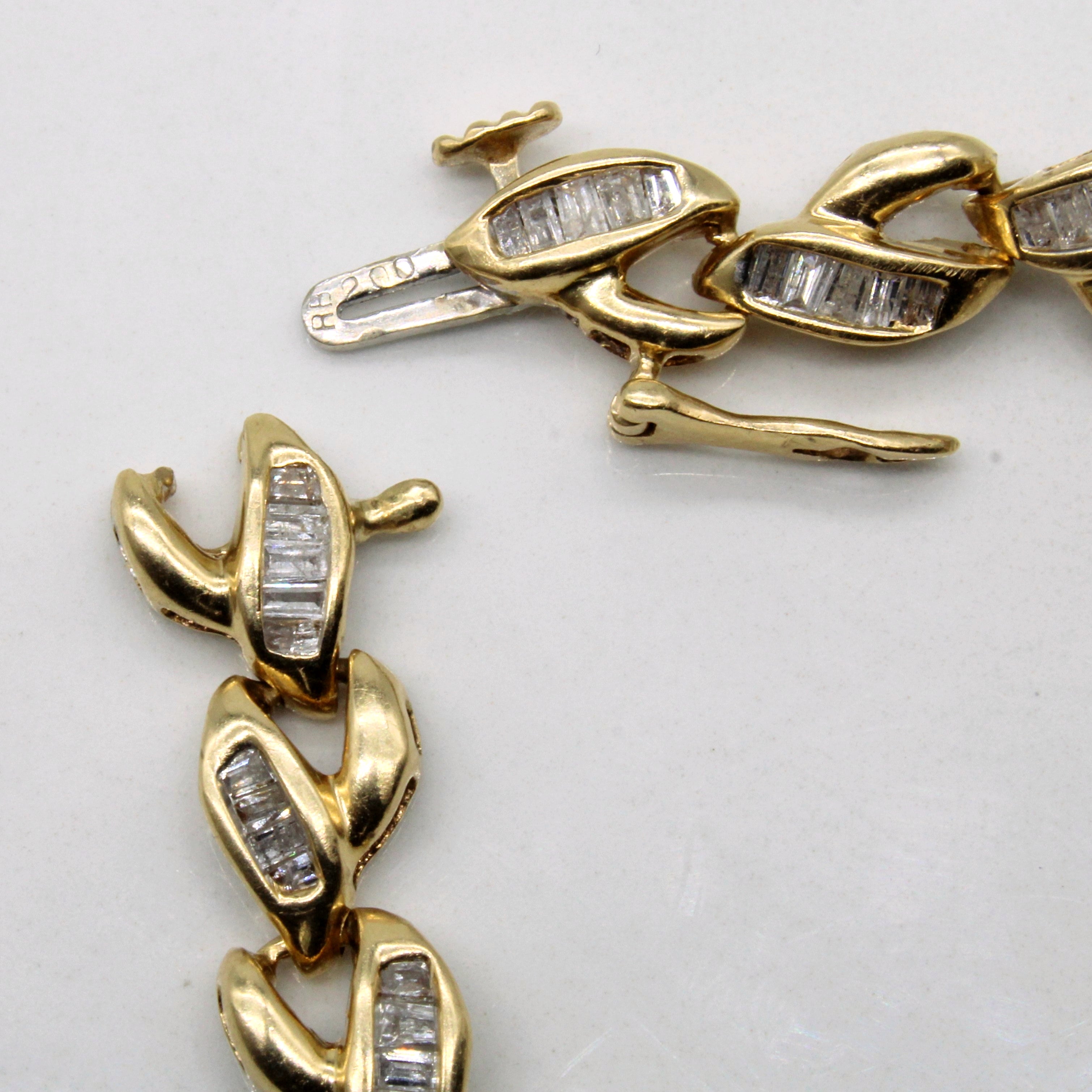 Baguette Cut Diamond Bracelet | 2.00ctw | 6.5" |