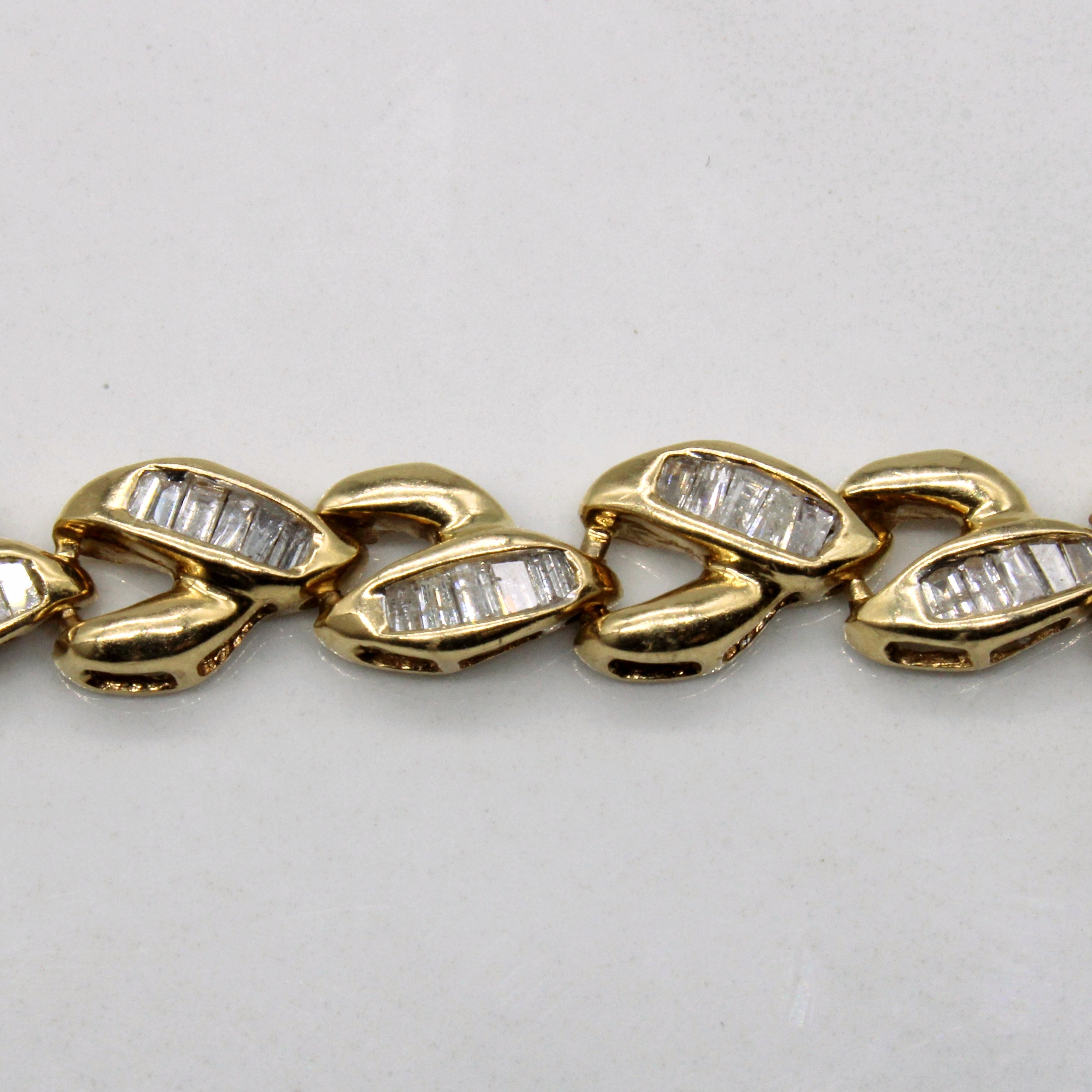 Baguette Cut Diamond Bracelet | 2.00ctw | 6.5" |