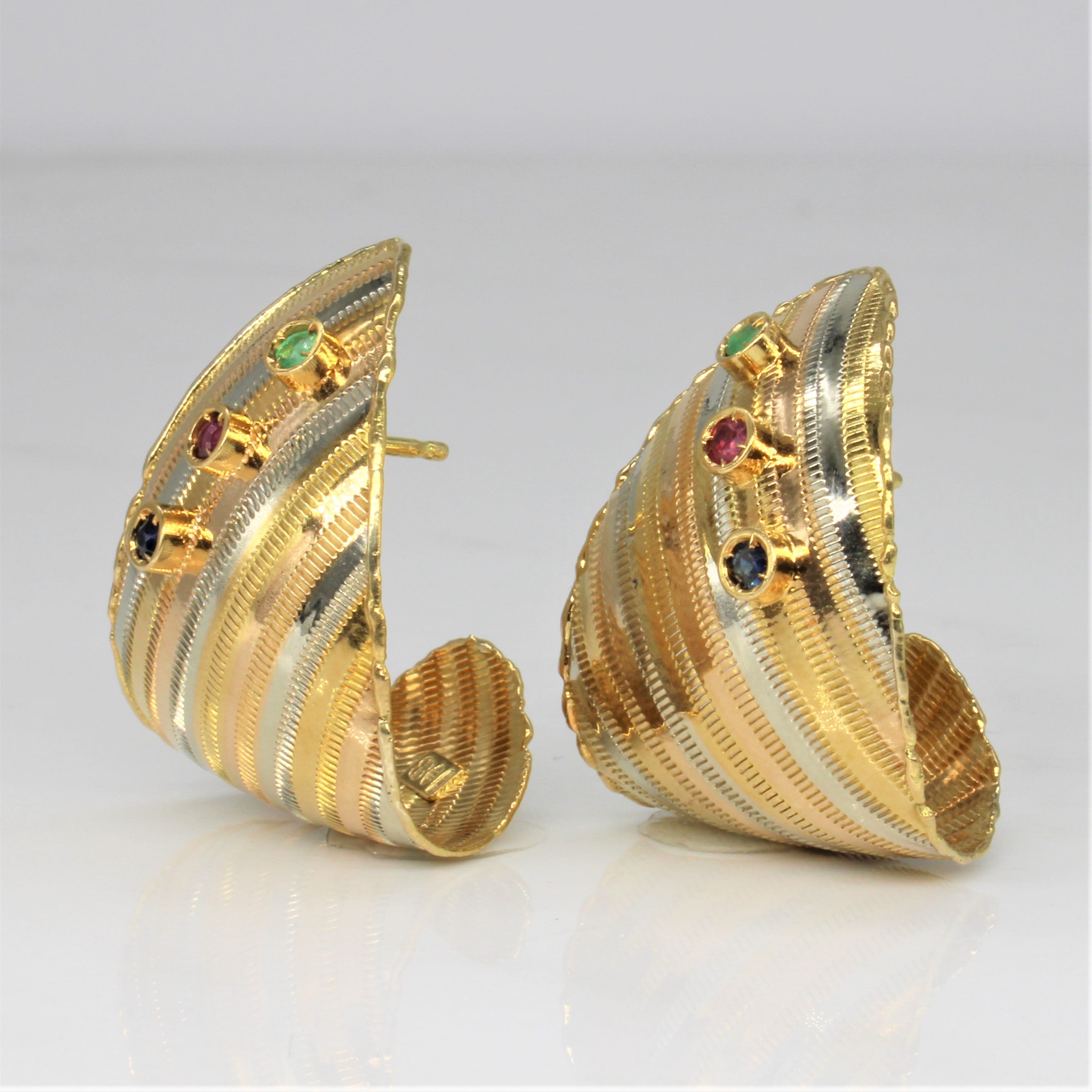 Multi Gem Shield Earrings | 0.30ctw |
