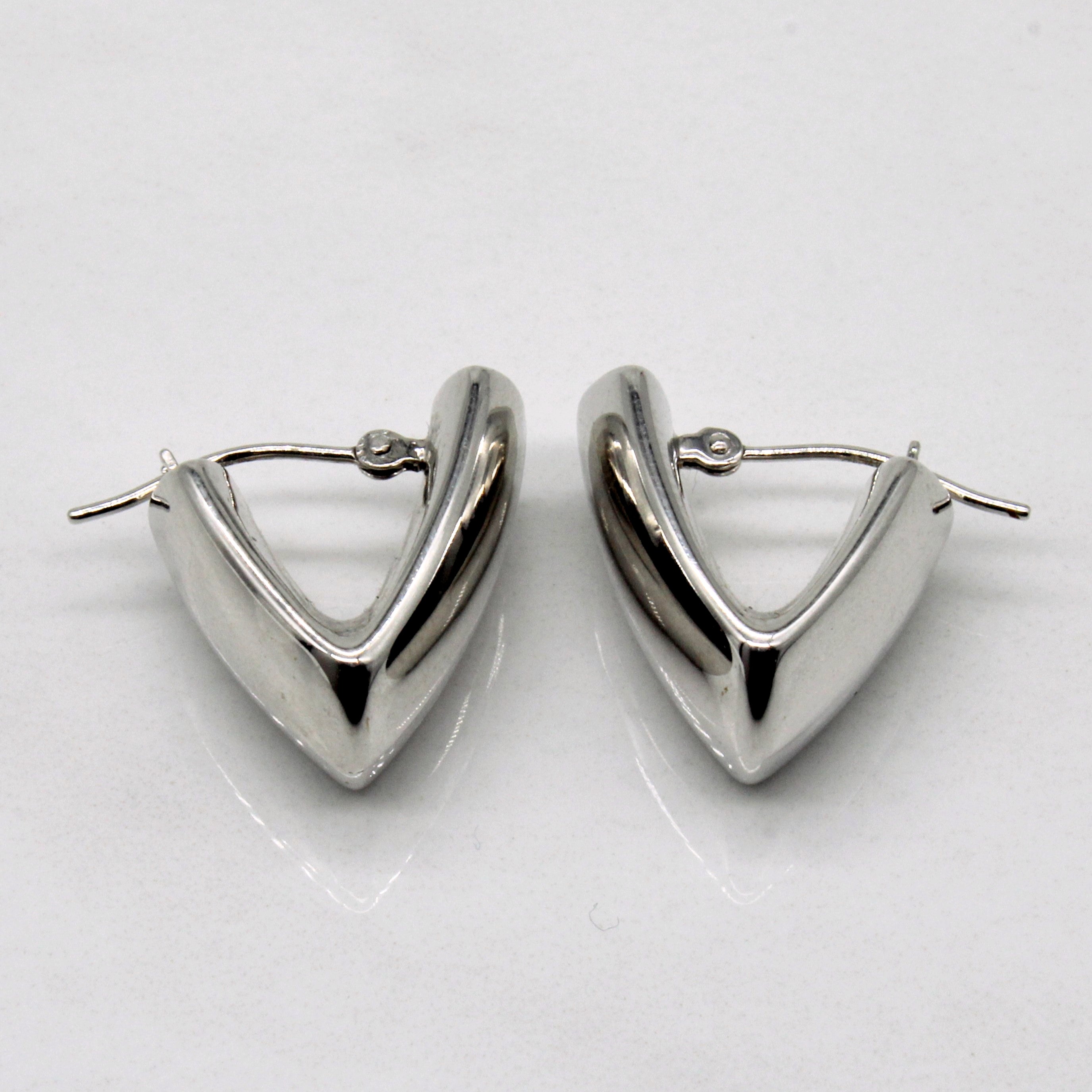 Boucles d'oreilles en or blanc 14 carats