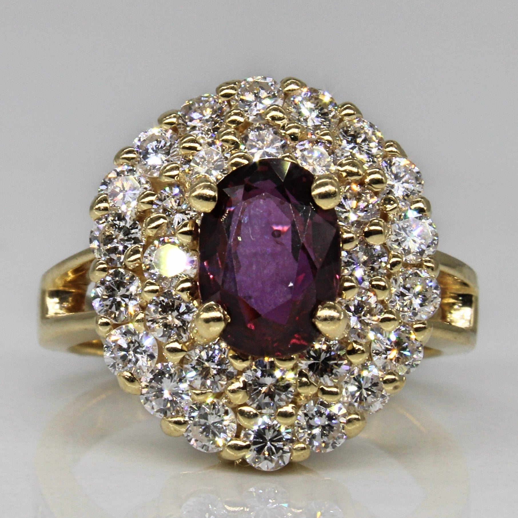 Ruby & Diamond Cluster Ring | 1.45ct, 0.90ctw | SZ 4.75 |